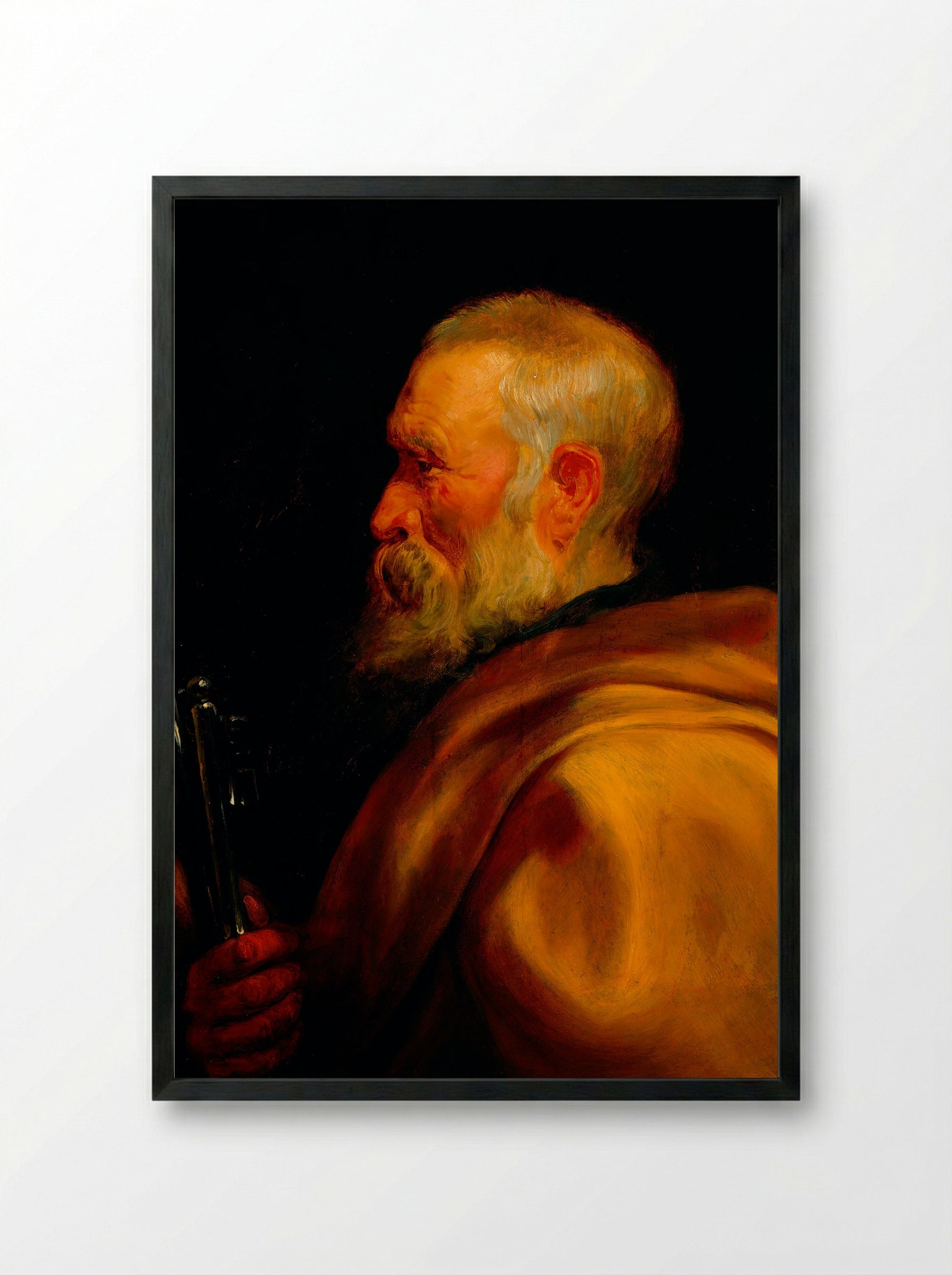 Saint Peter - Peter Paul Rubens - Framed Print Black