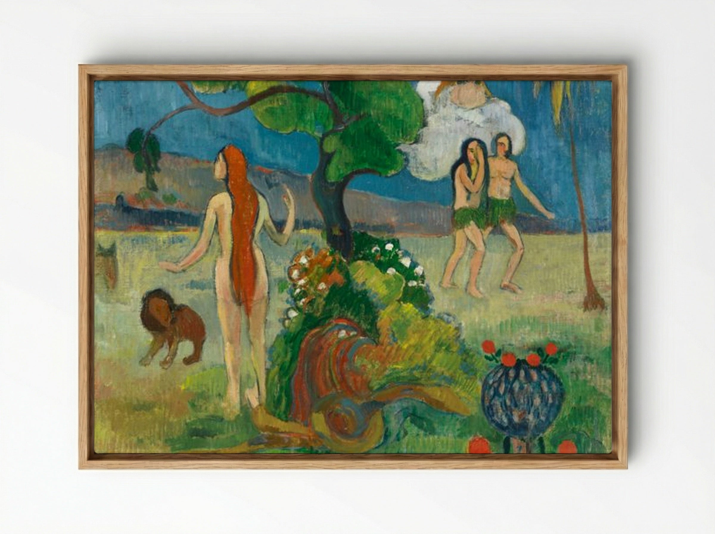 Paradise Lost - Paul Gauguin - Framed Canvas Wood
