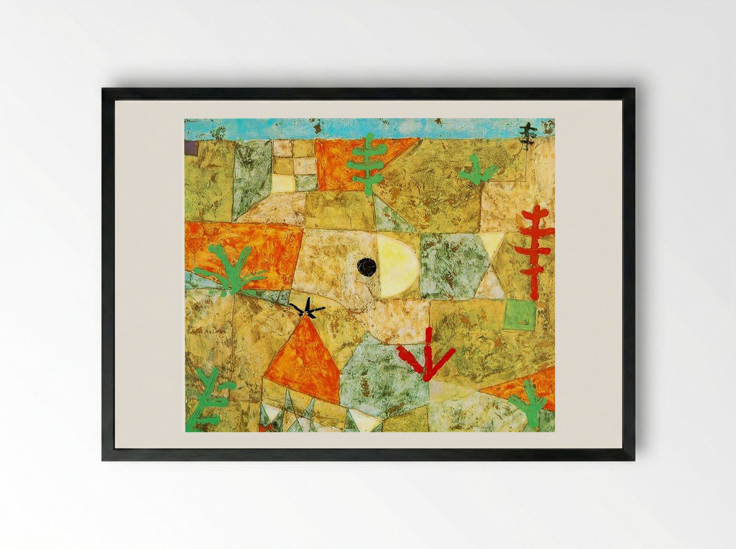Southern Gardens - Paul Klee - Framed Print Black