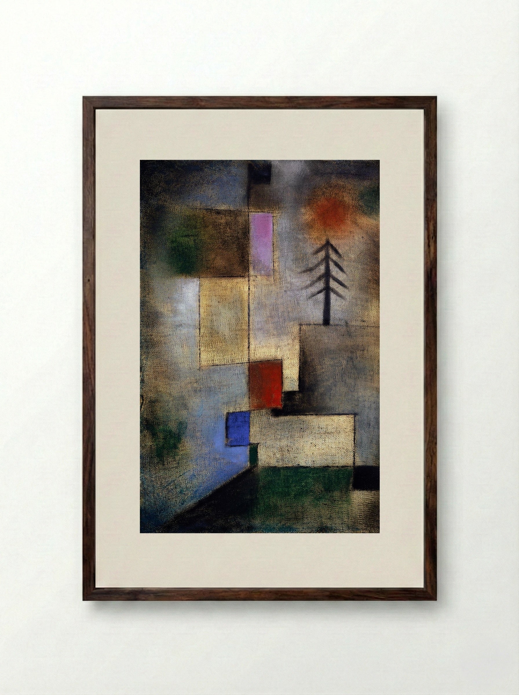 Small Fir Picture - Paul Klee - Framed Print Dark Wood