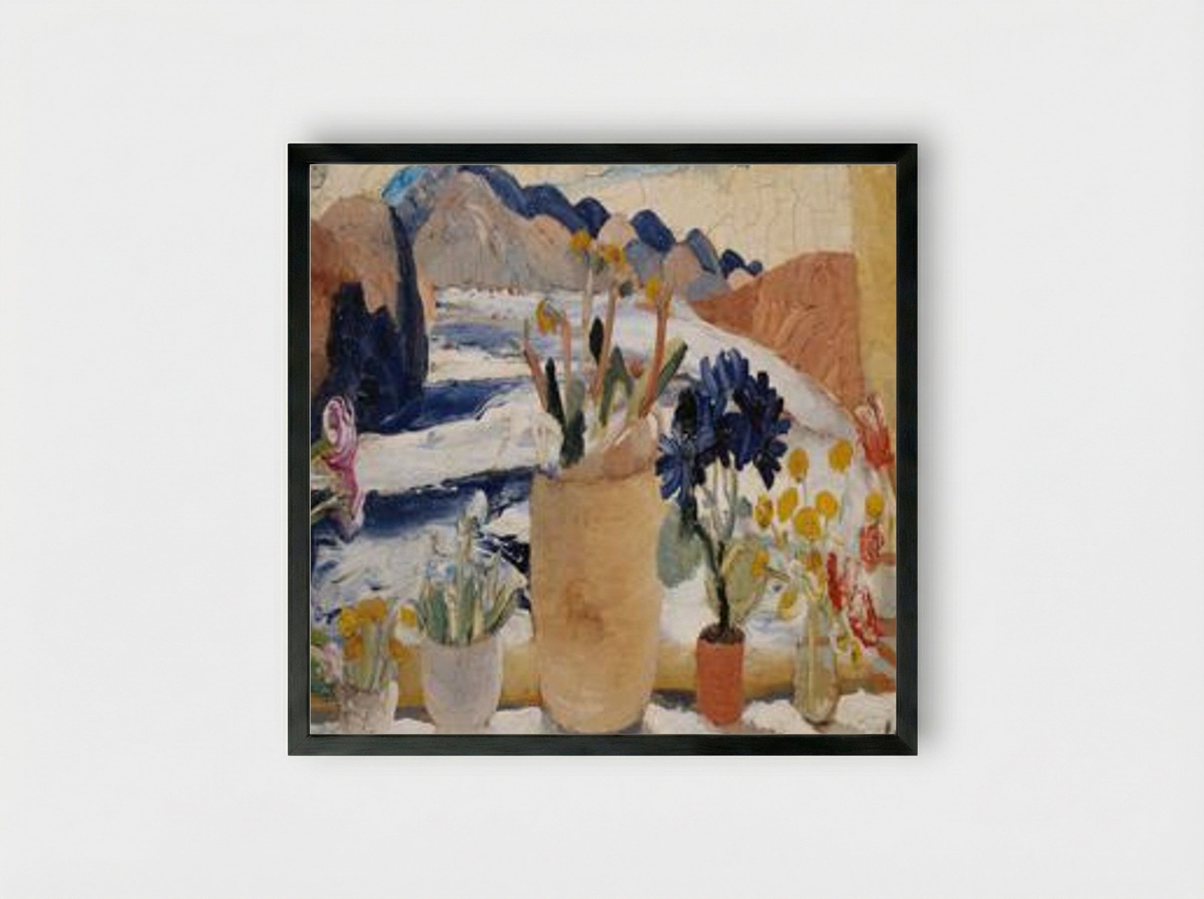 Window-Sill, Lugano - Winifred Nicholson - Framed Print Black