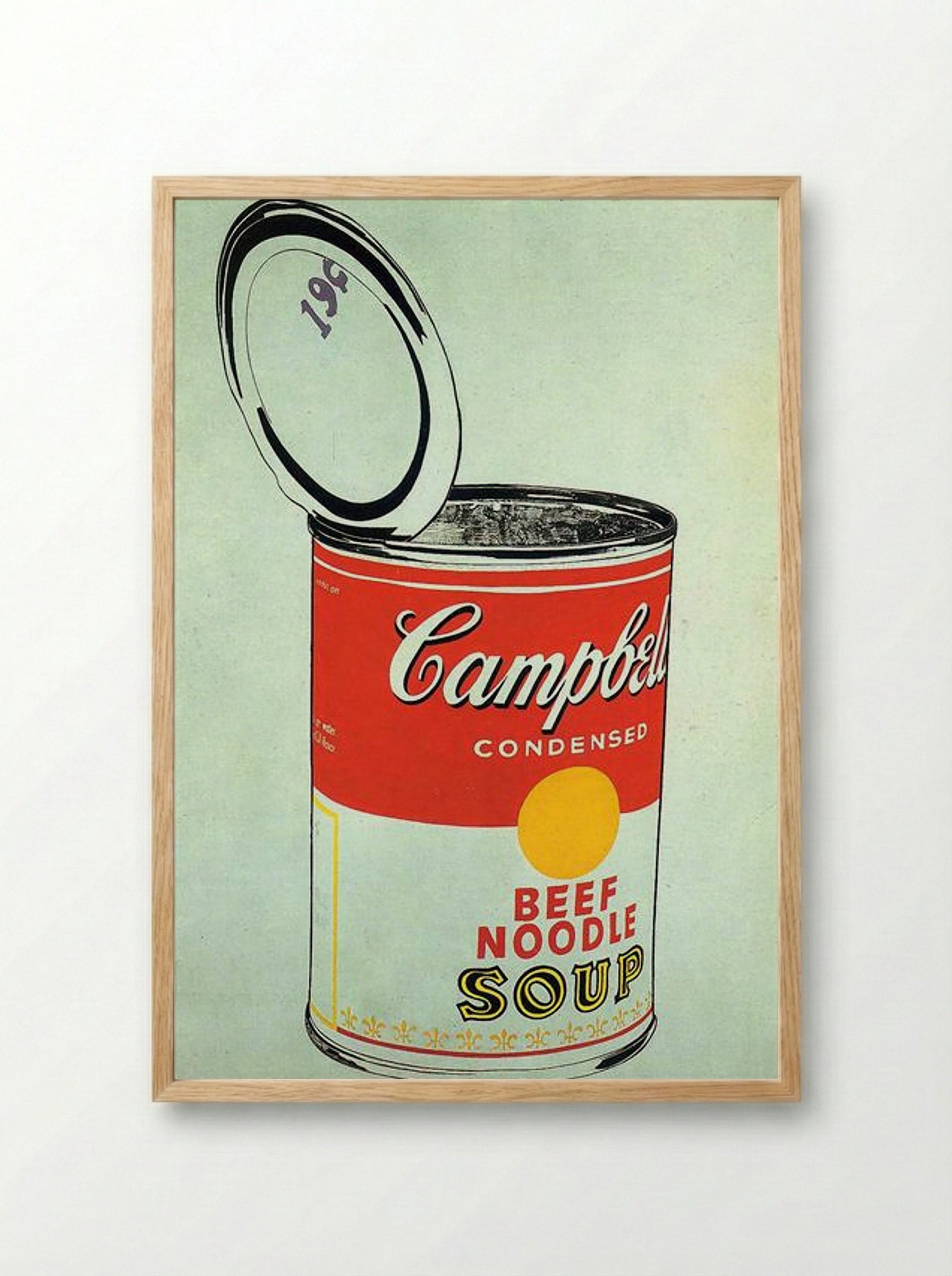 Big Campbell's Soup Can 19c (Beef Noodle) - Andy Warhol - Framed Print Wood