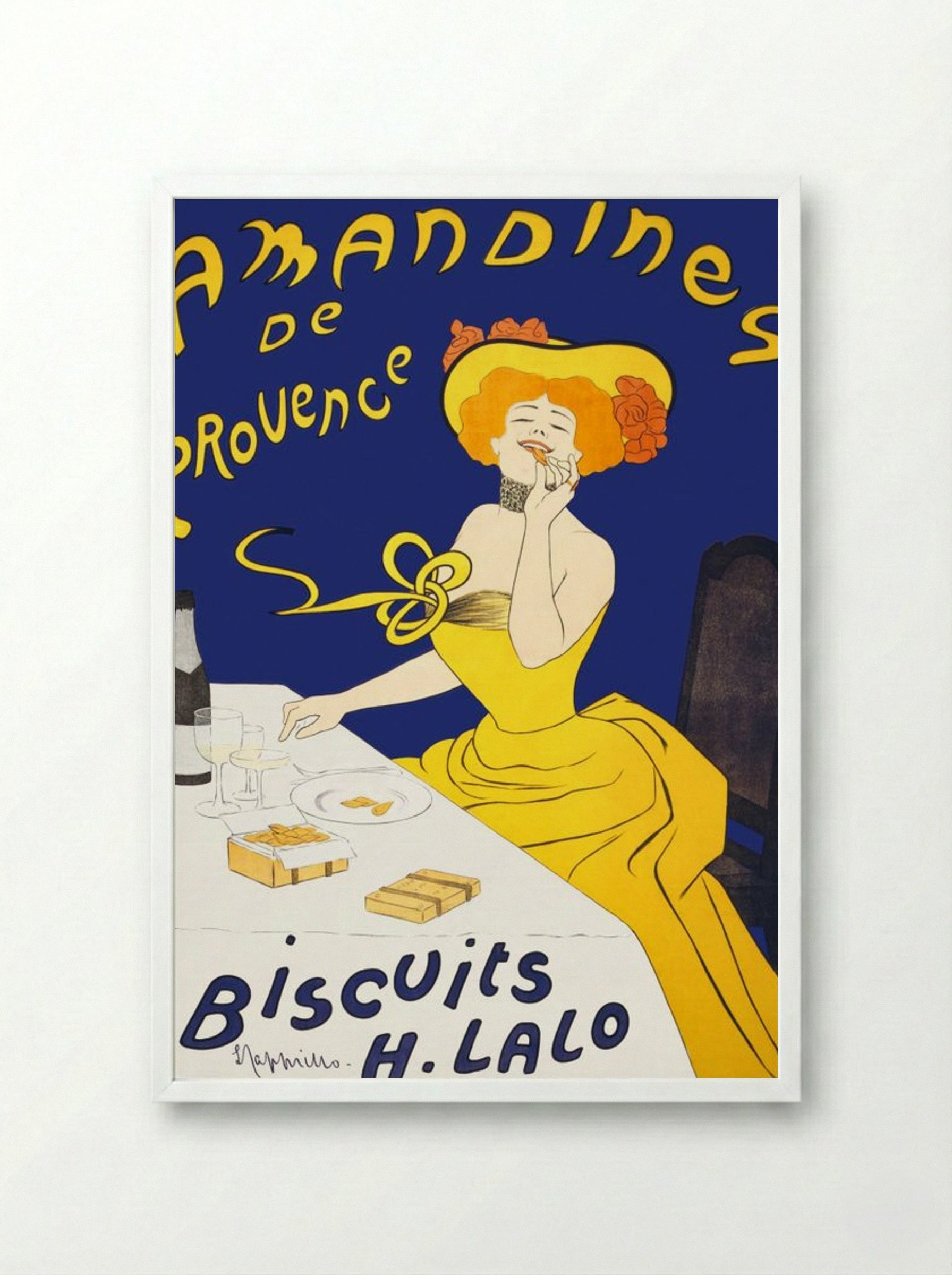 Amandines de Provence Biscuits H. Lalo - Leonetto Cappiello - Framed Print White