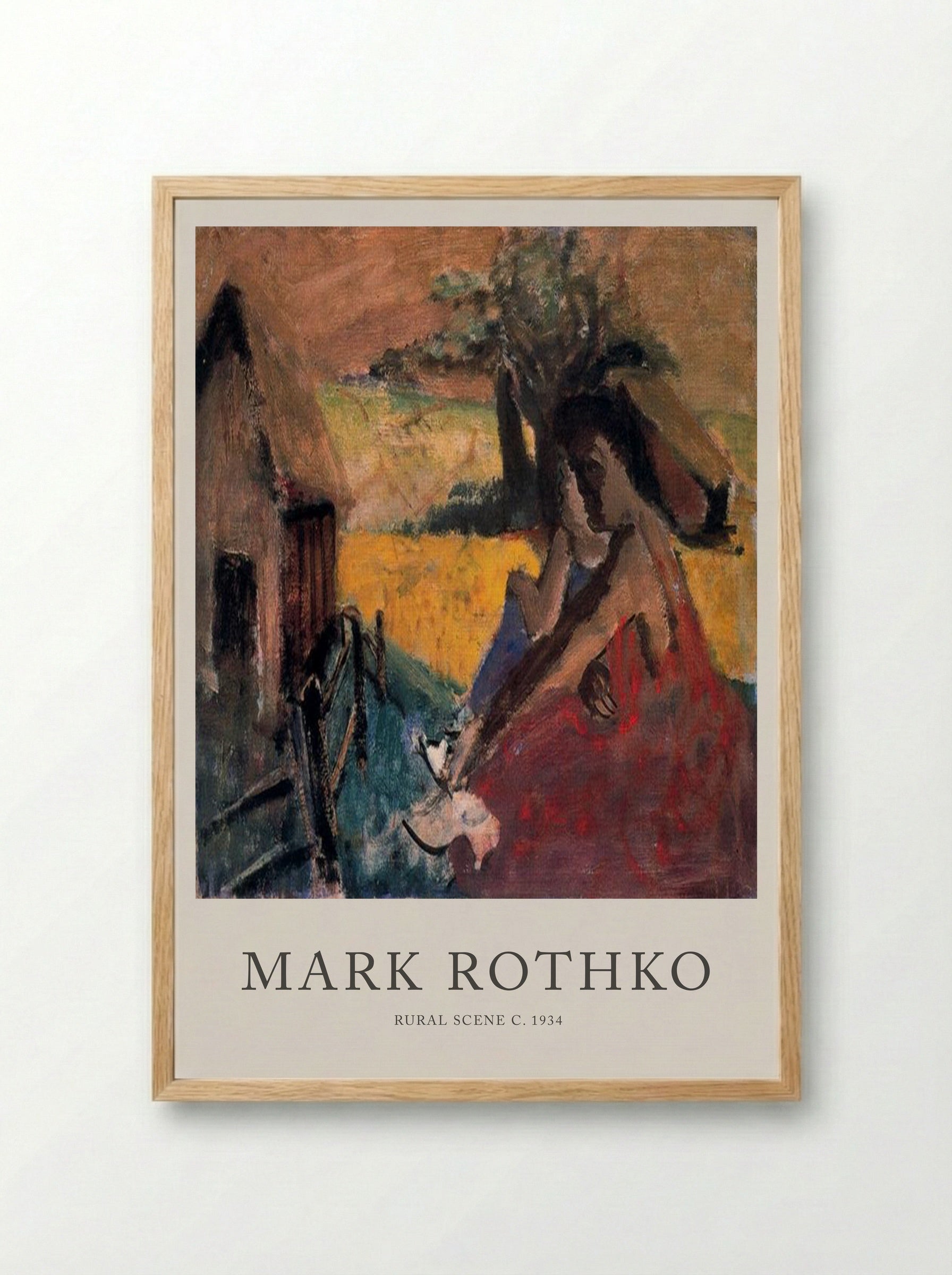 Rural Scene - Mark Rothko - Framed Print Wood