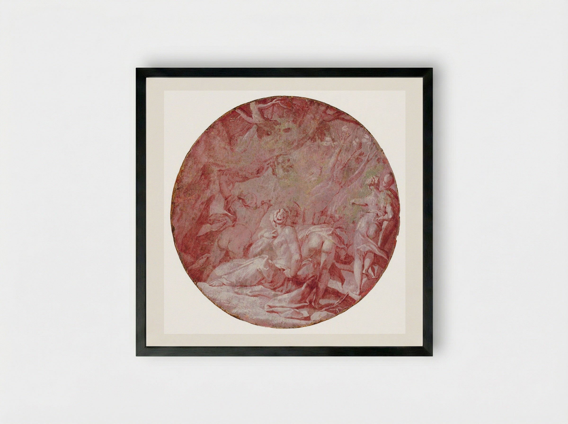 Apollo and Daphne - Abraham Bloemaert - Framed Print Black