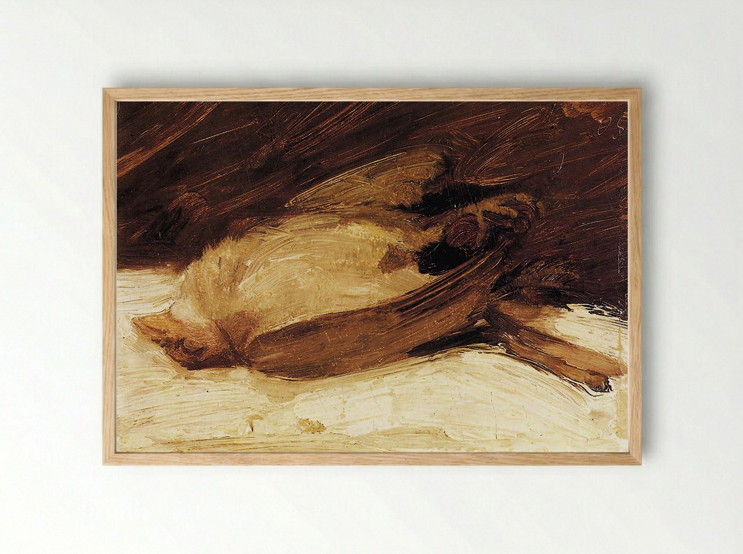 The Dead Sparrow - Théodule-Augustin Ribot - Framed Print Wood