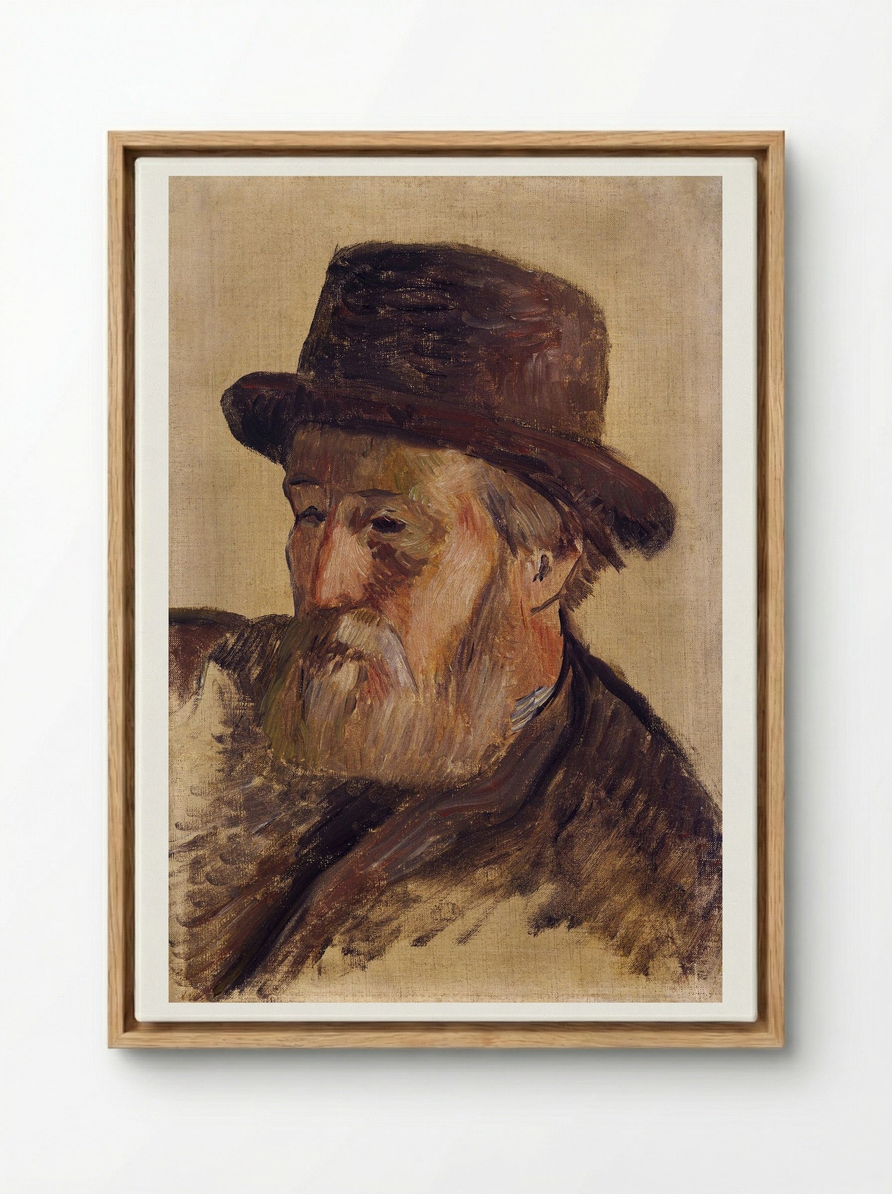Portrait of a Man - Paul Gauguin - Framed Canvas Wood