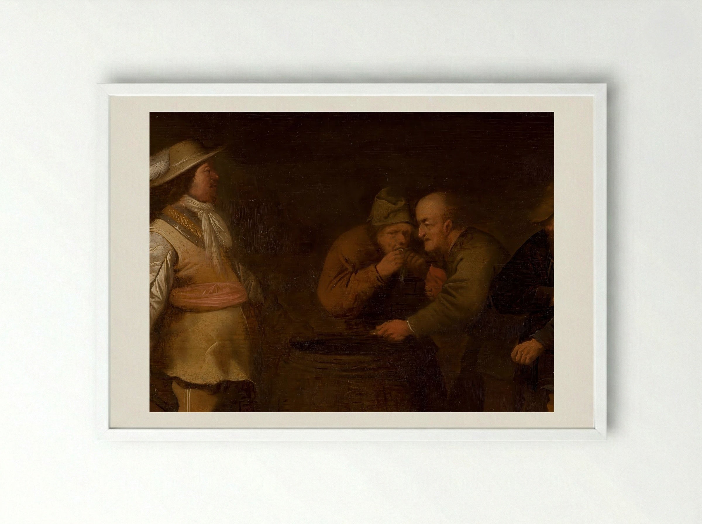 The Yielding of War Booty - Esaias van de Velde - Framed Print White