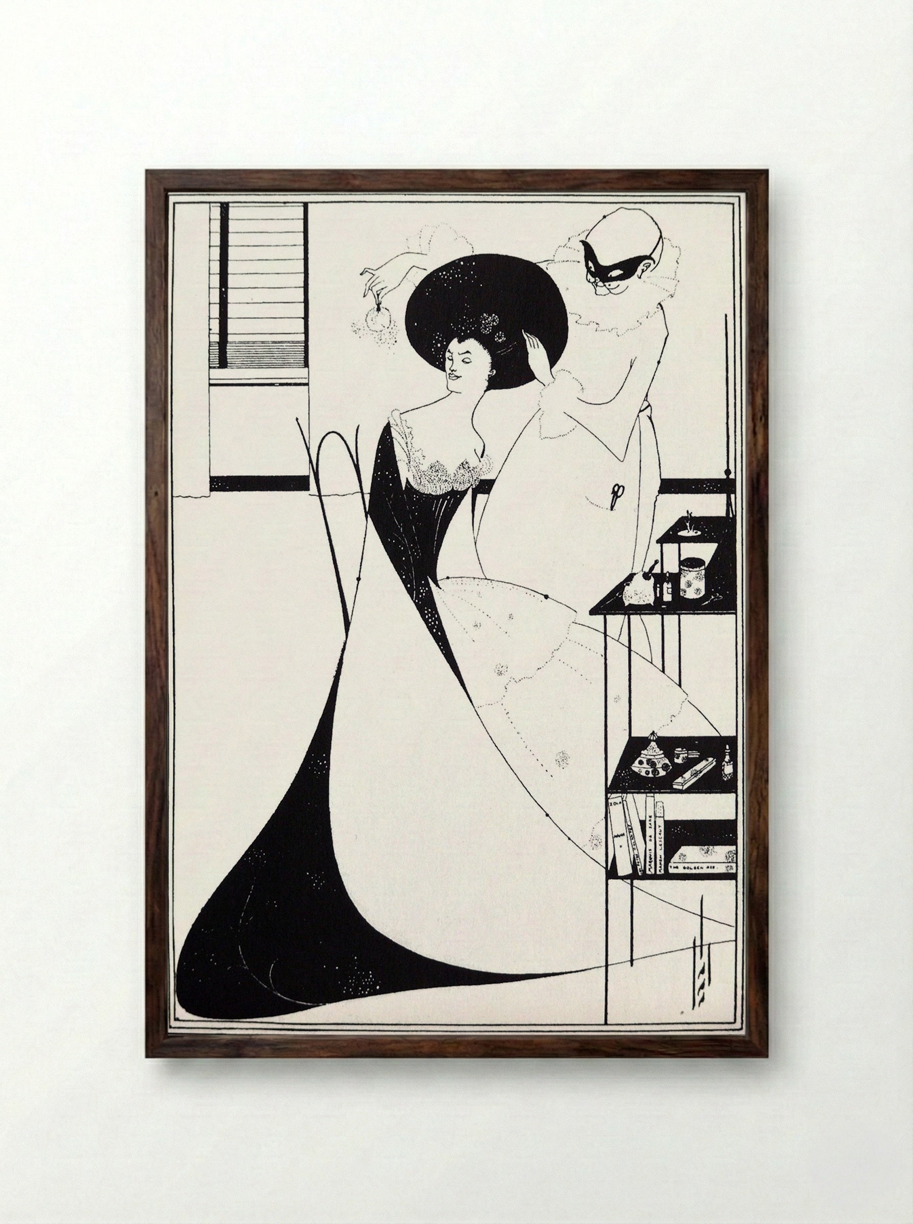 The Toilet of Salome - Aubrey Beardsley - Framed Print Dark Wood