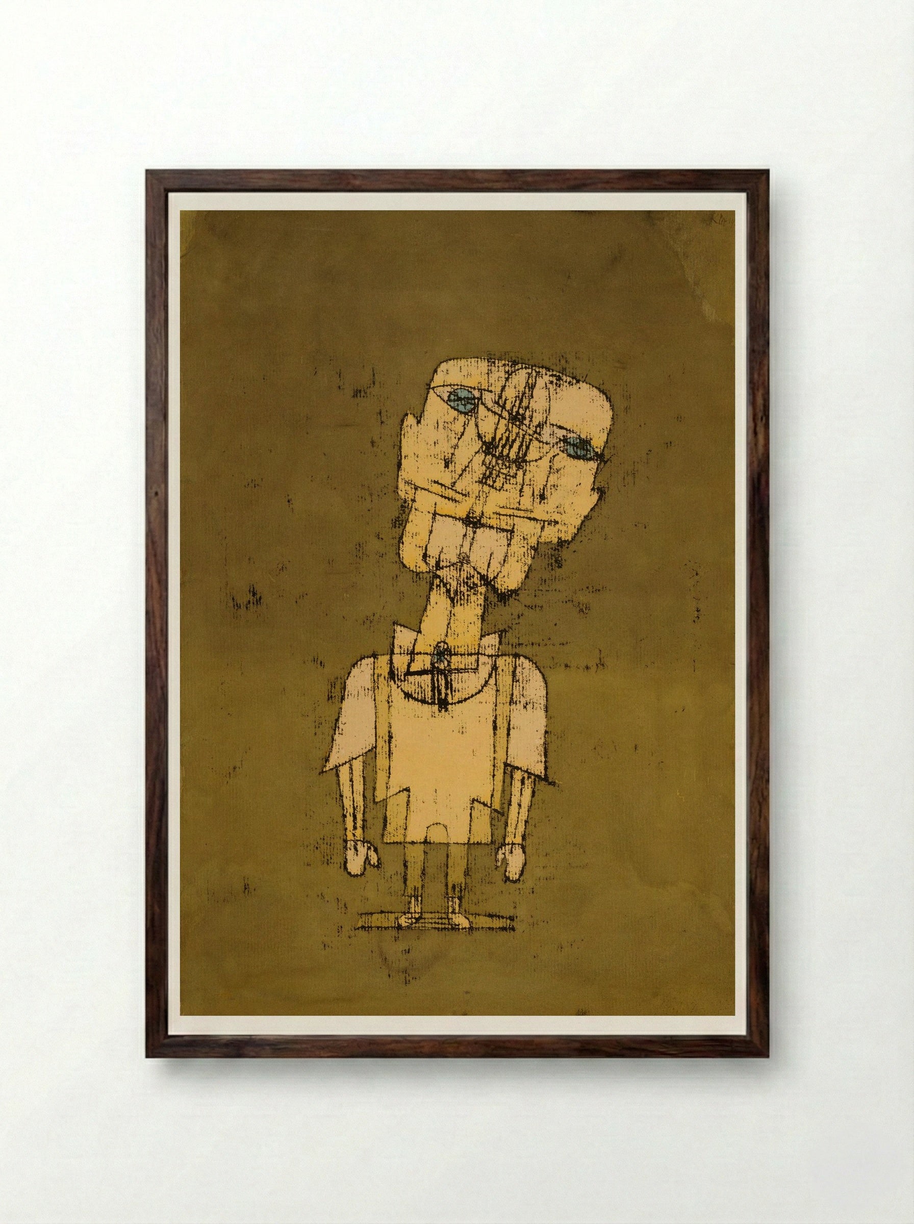 Ghost of a Genius - Paul Klee - Framed Print Dark Wood