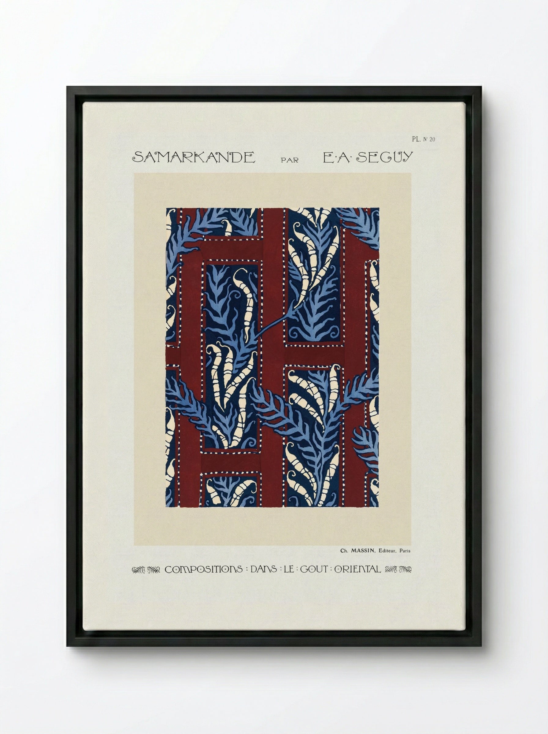Samarkande, Plate No. 20 - Émile-Allain Séguy - Framed Canvas Black