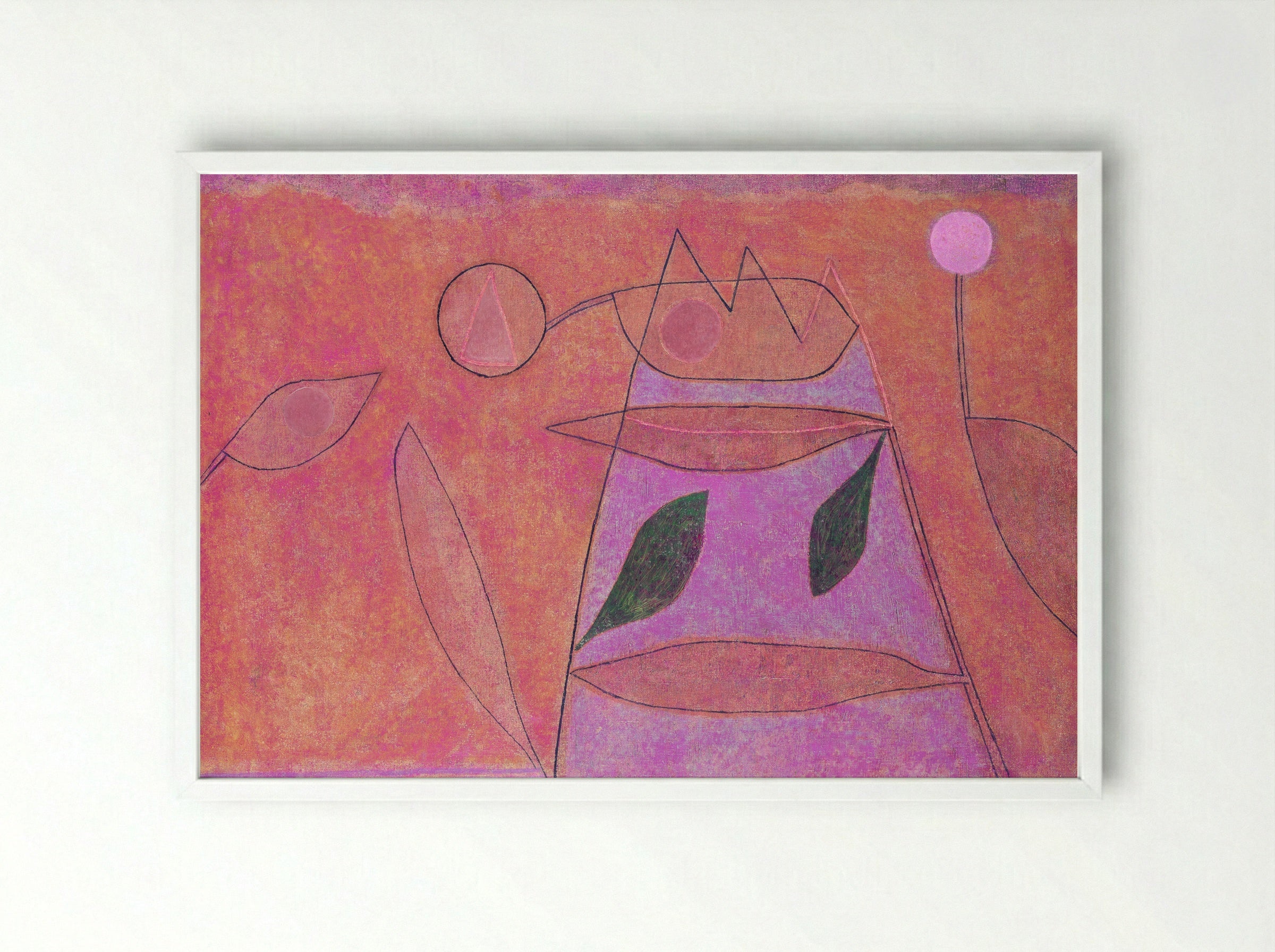 Untitled (Geometric Landscape) - Paul Klee - Framed Print White