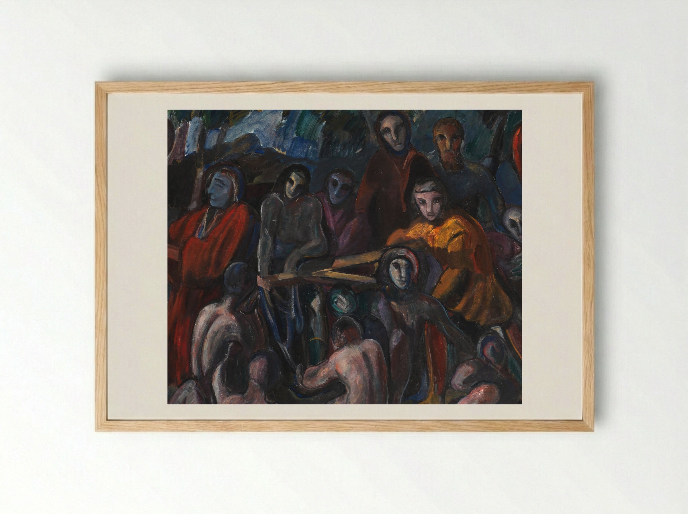 The Road to Golgotha - Jens Adolf Jerichau - Framed Print Wood