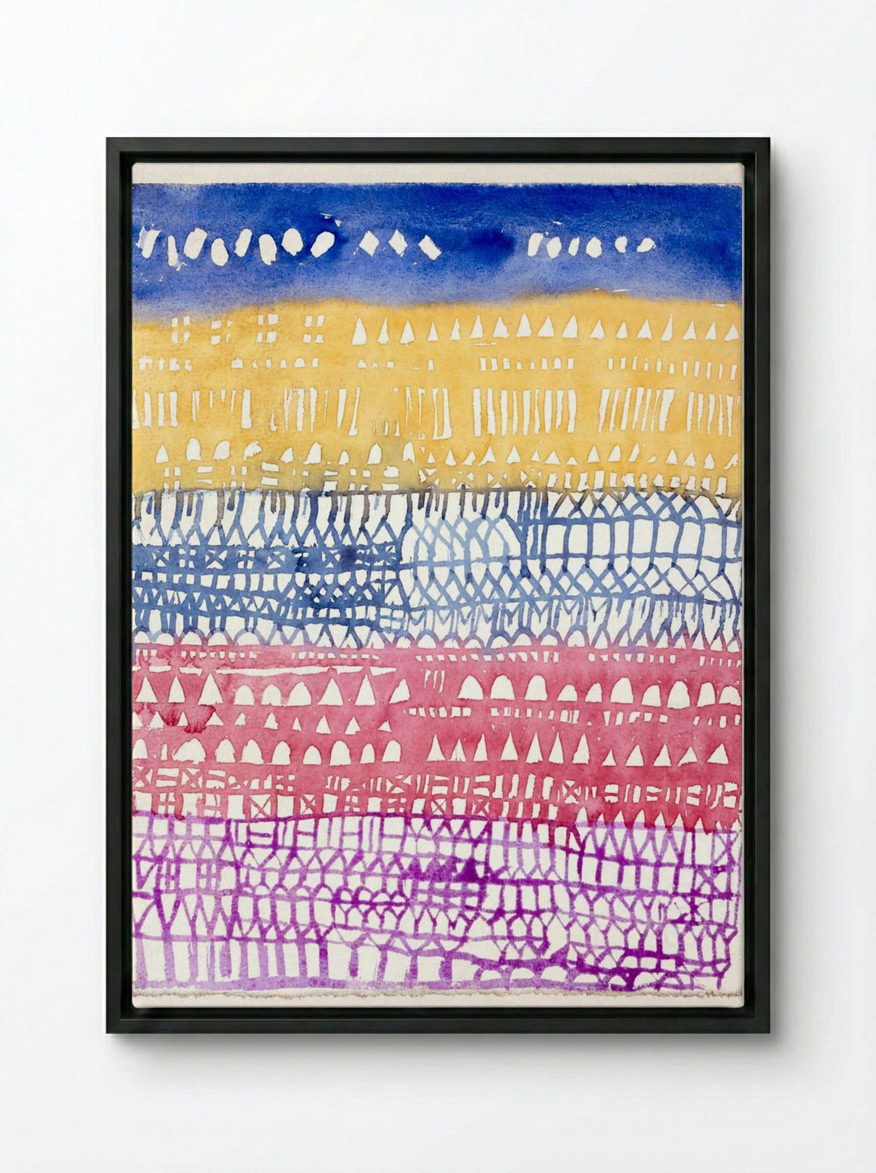 Old City - Paul Klee - Framed Canvas Black