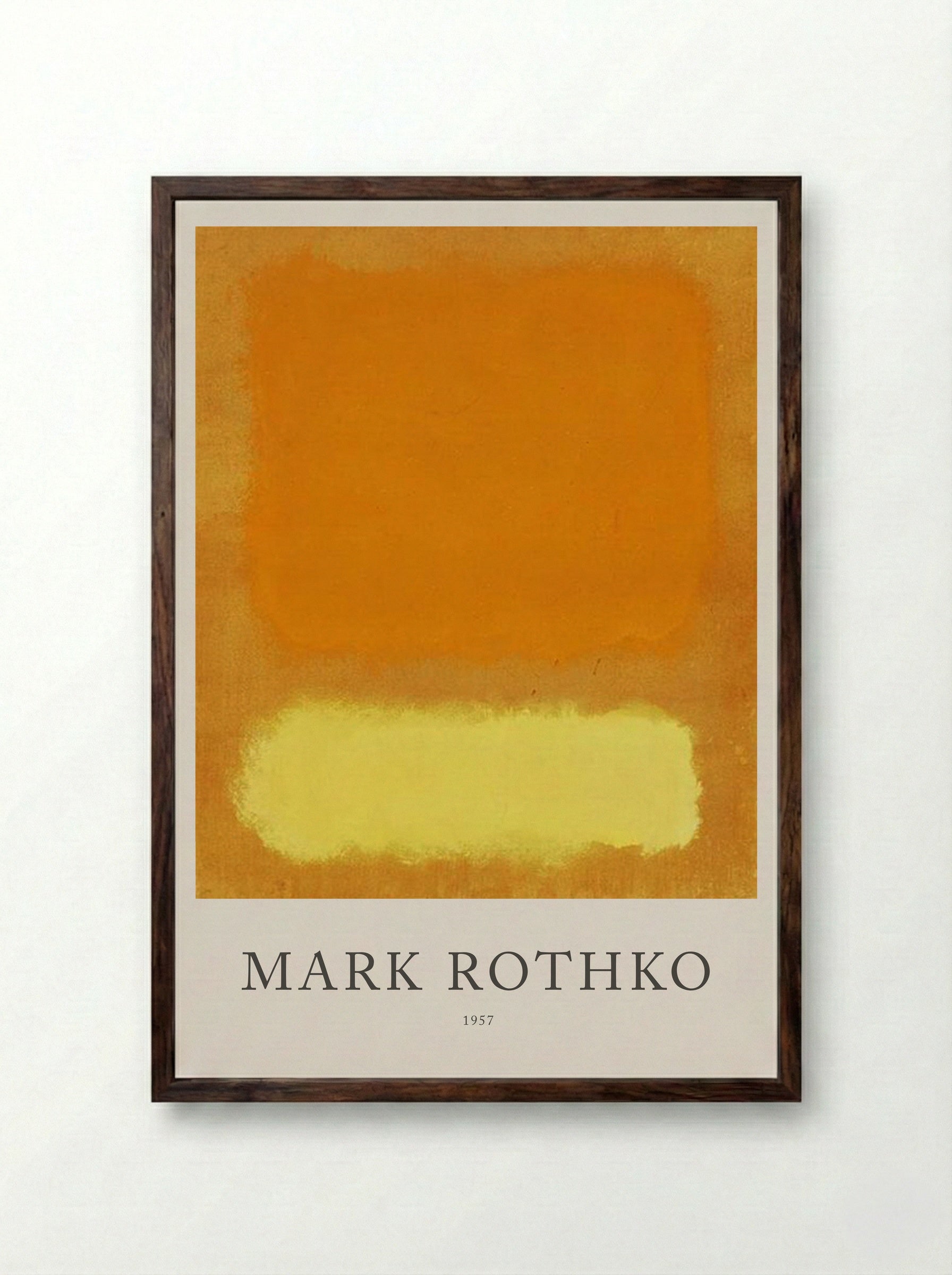 Untitled (Orange and Yellow) - Mark Rothko - Framed Print Dark Wood