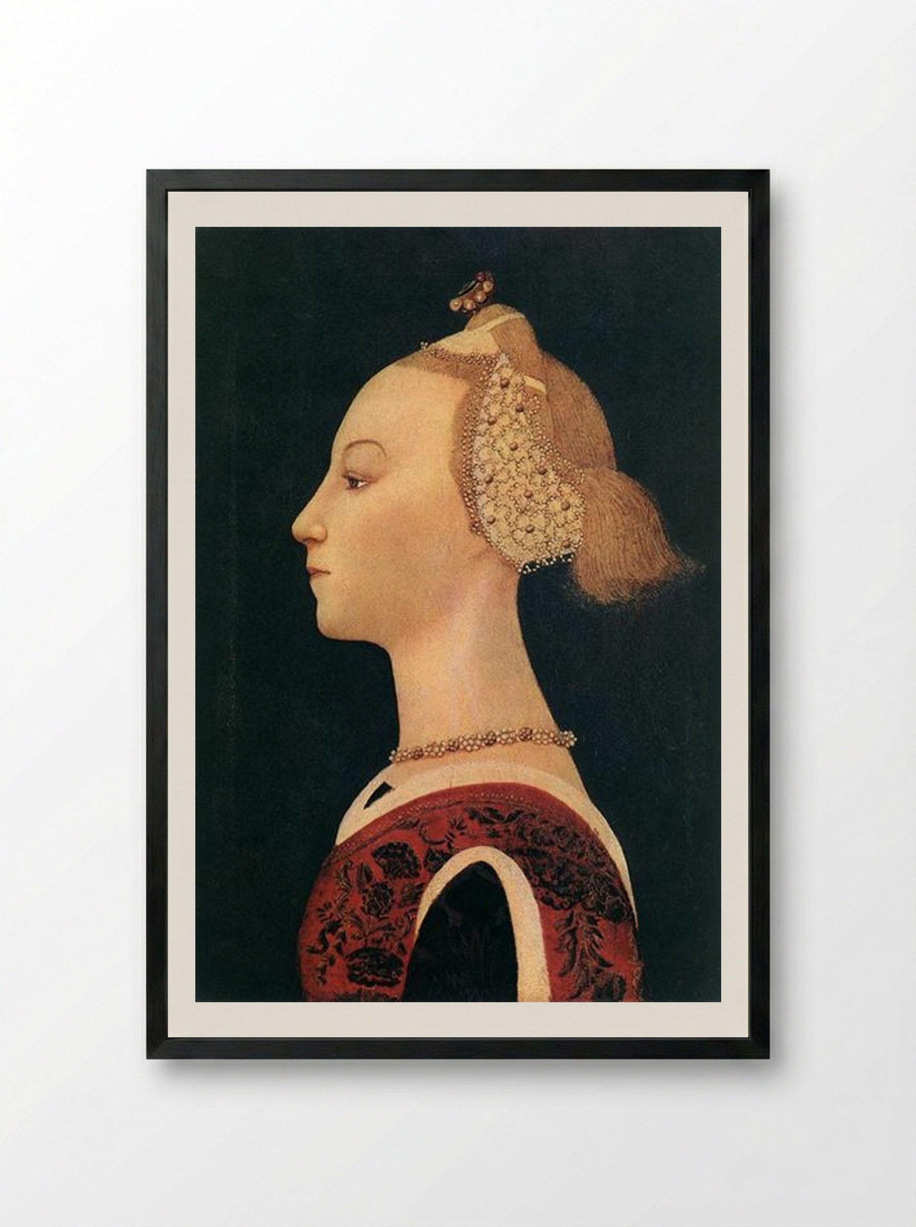 Portrait of a Lady - Paolo Uccello - Framed Print Black