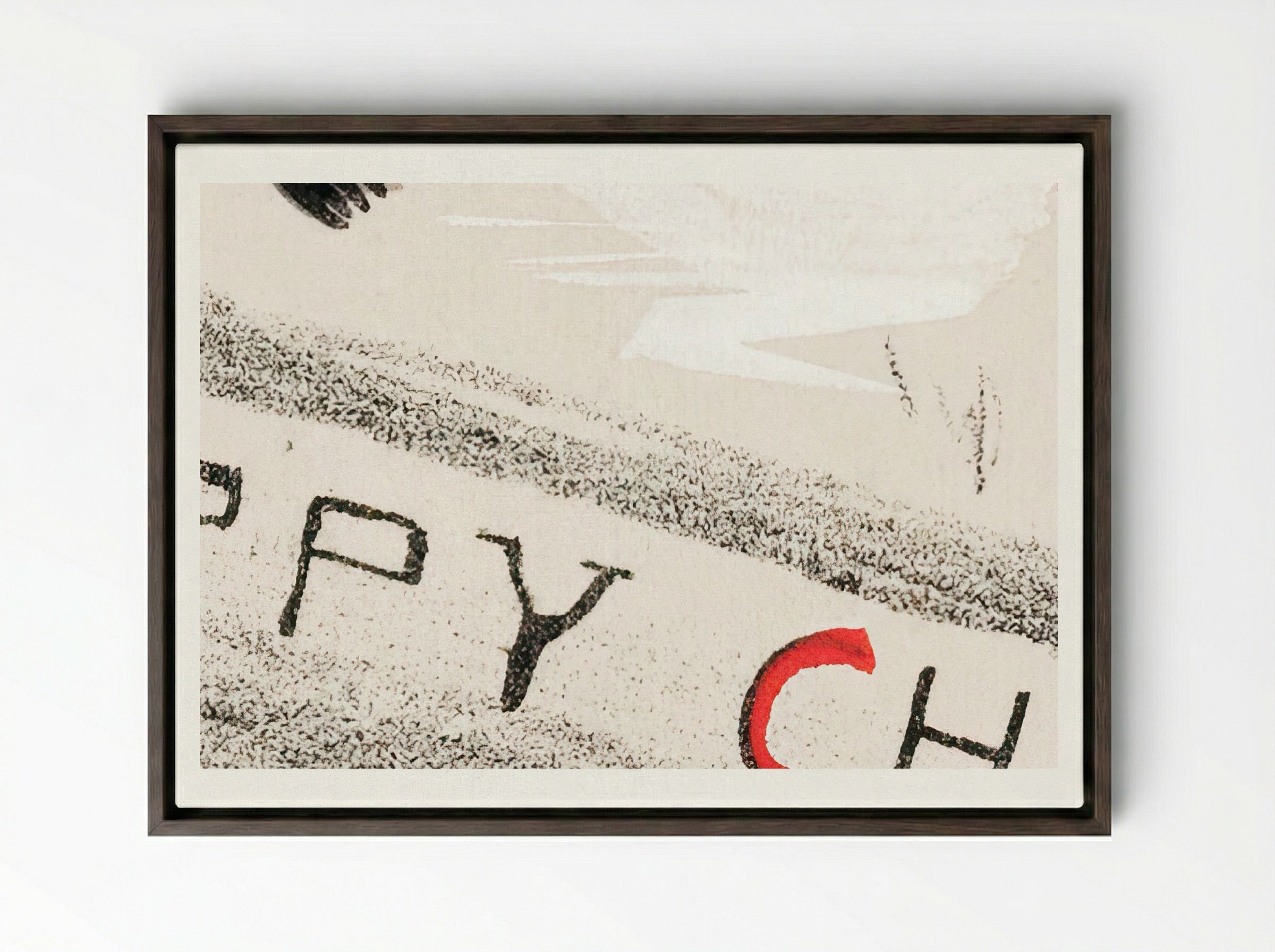 Christmas Card with Four Crows - Theo van Hoytema - Framed Canvas Dark Wood