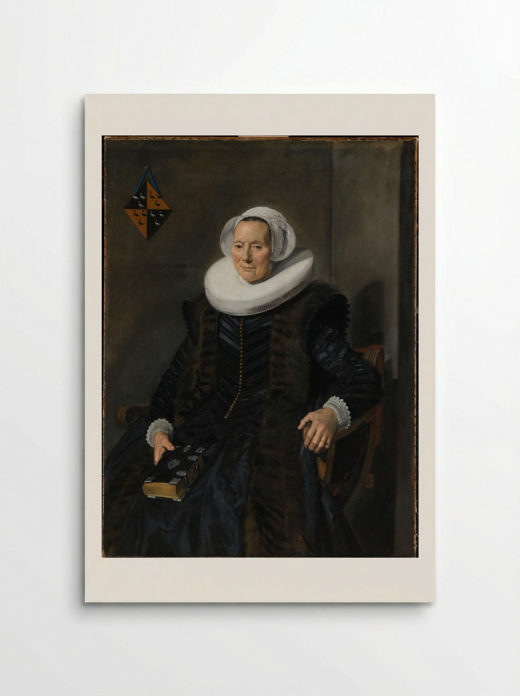 Portrait of Maritge Claesdr Vooght - Frans Hals - Poster