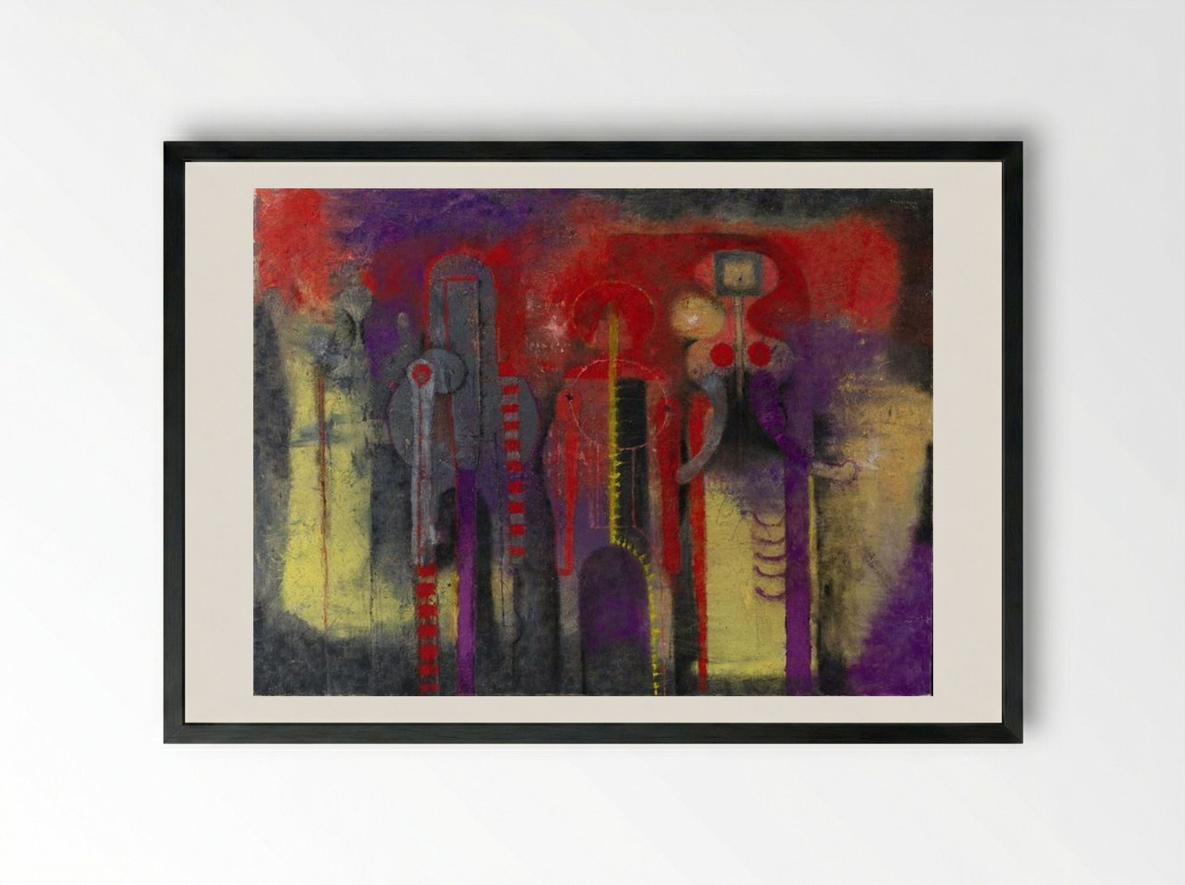 Three People - Rufino Tamayo - Framed Print Black