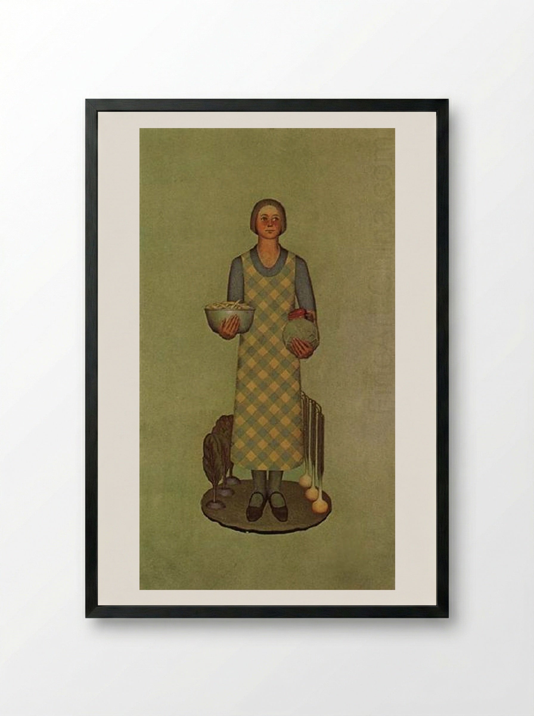 Iowa's Product - Grant Wood - Framed Print Black