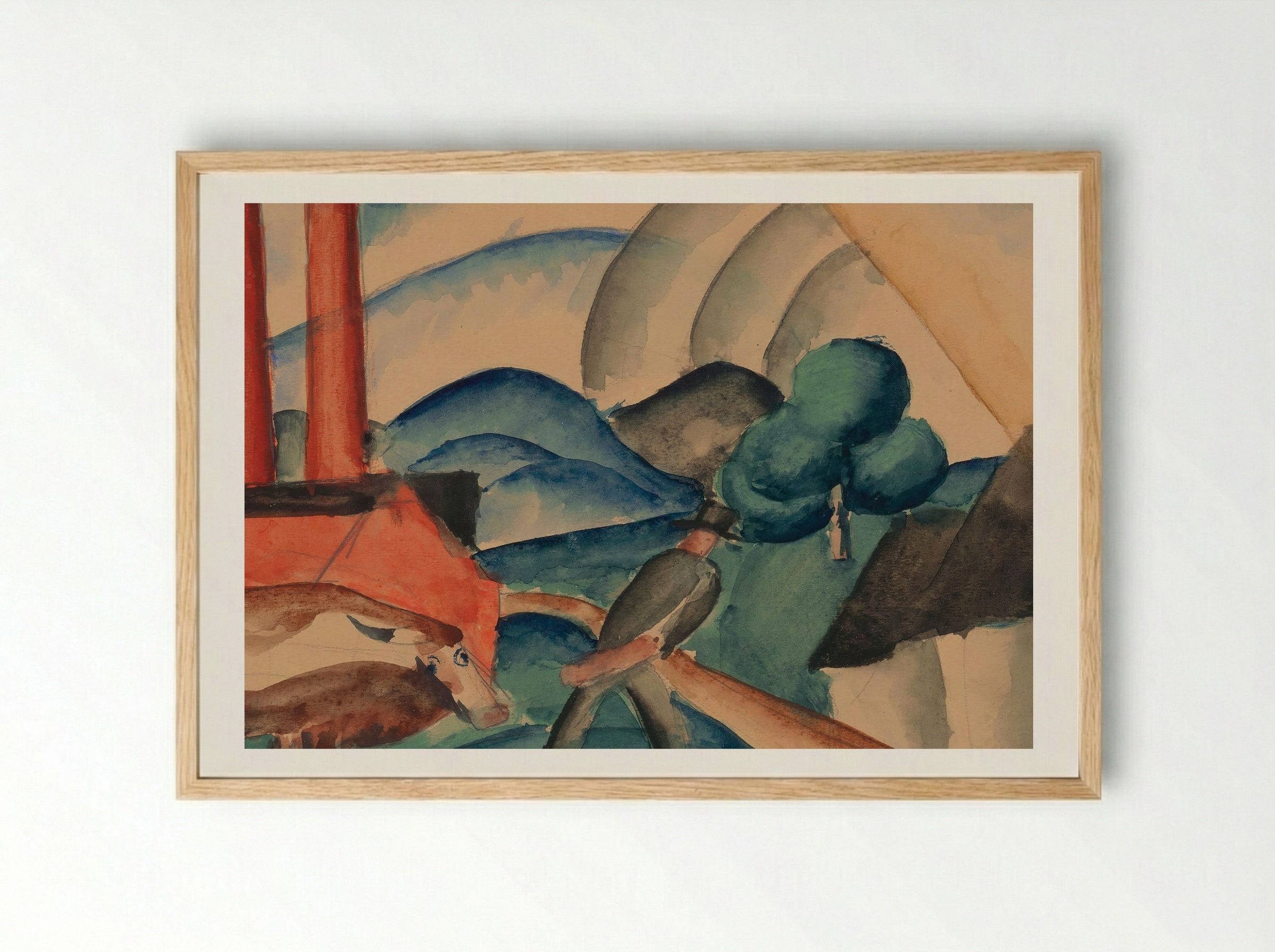 From Pasture - Schiller Geyser - Framed Print Wood