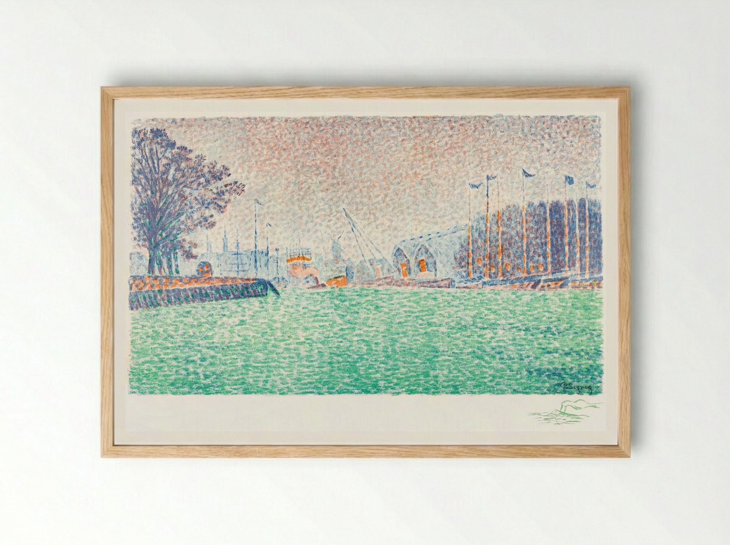 At Flushing (A Flessingue) - Paul Signac - Framed Print Wood