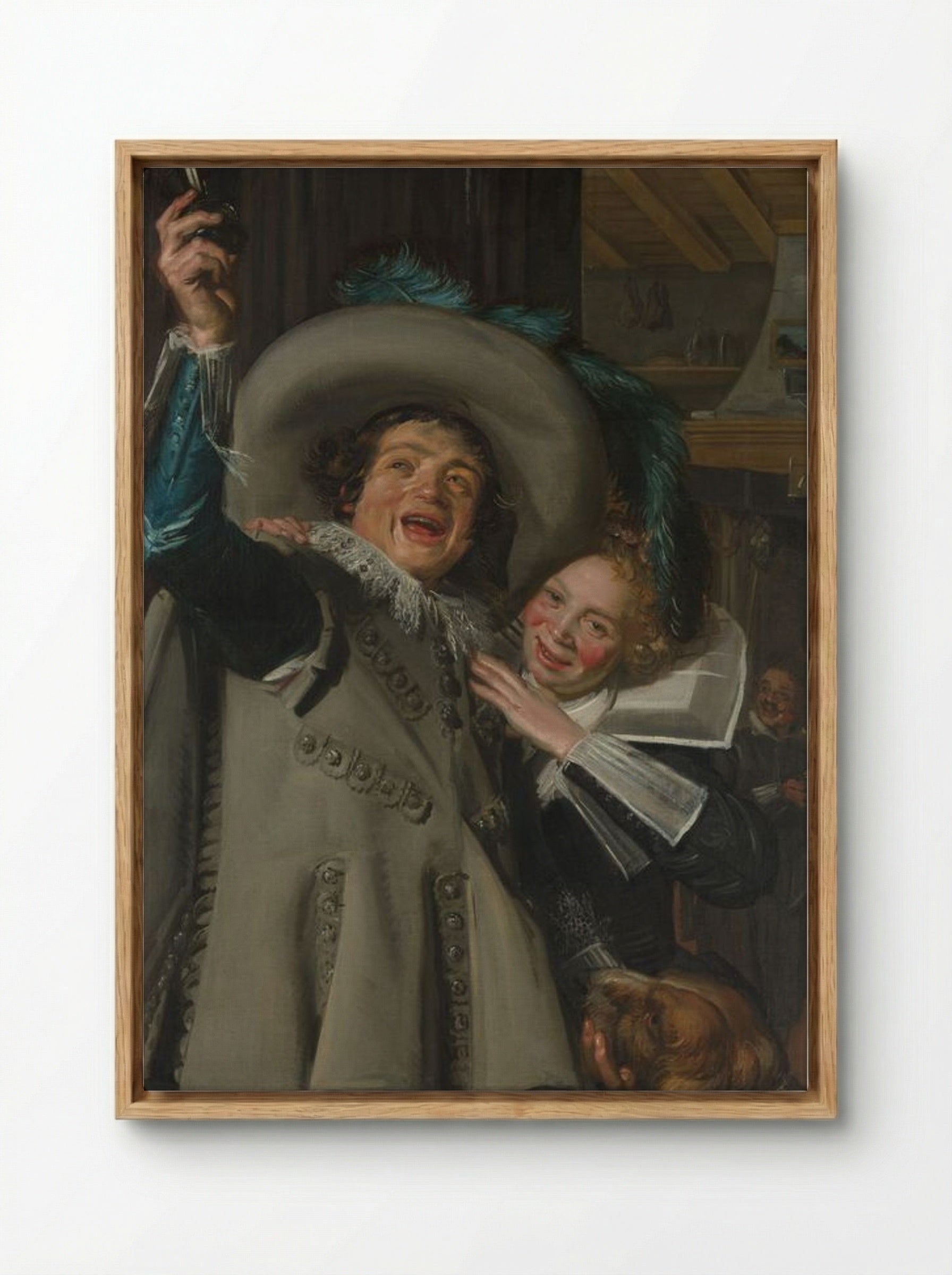 Young Man and Woman in an Inn ('Yonker Ramp and his Sweetheart') - Frans Hals - Framed Canvas Wood