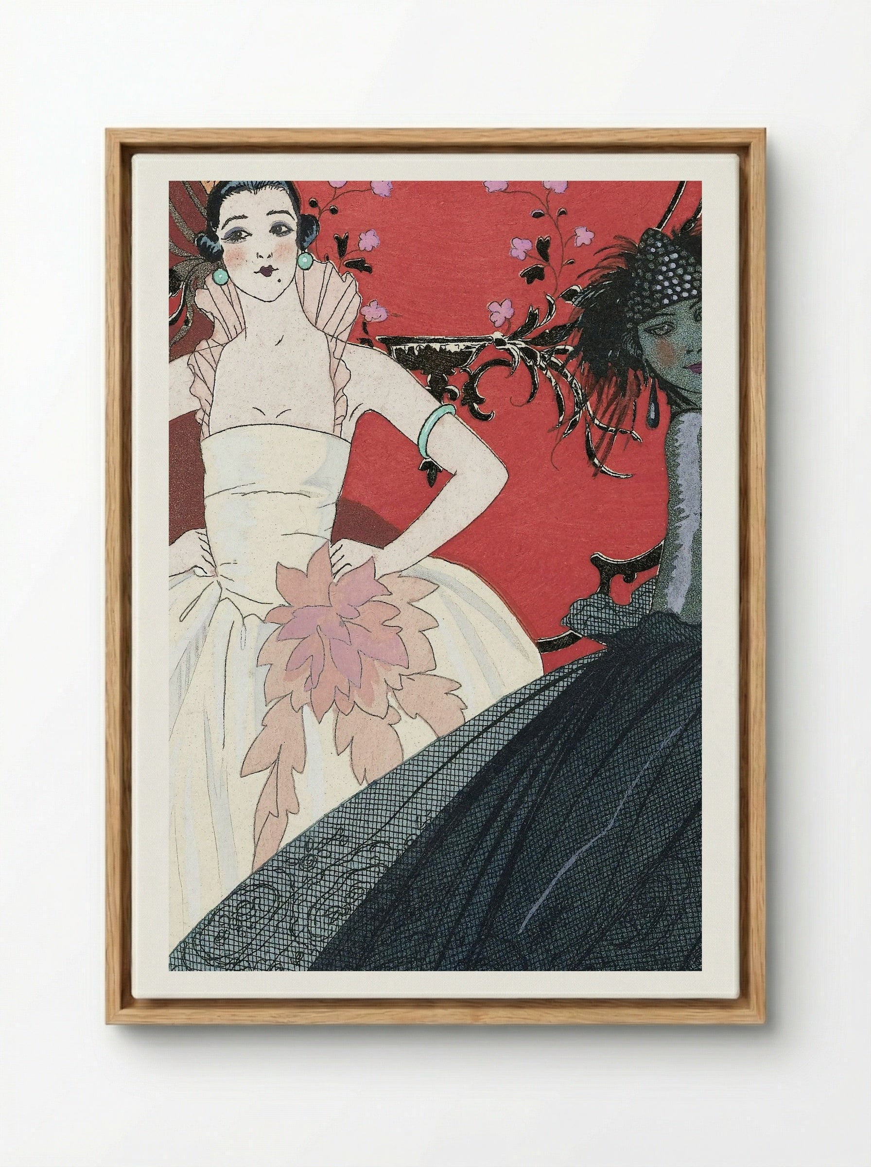 Le Jour et la Nuit - George Barbier - Framed Canvas Wood