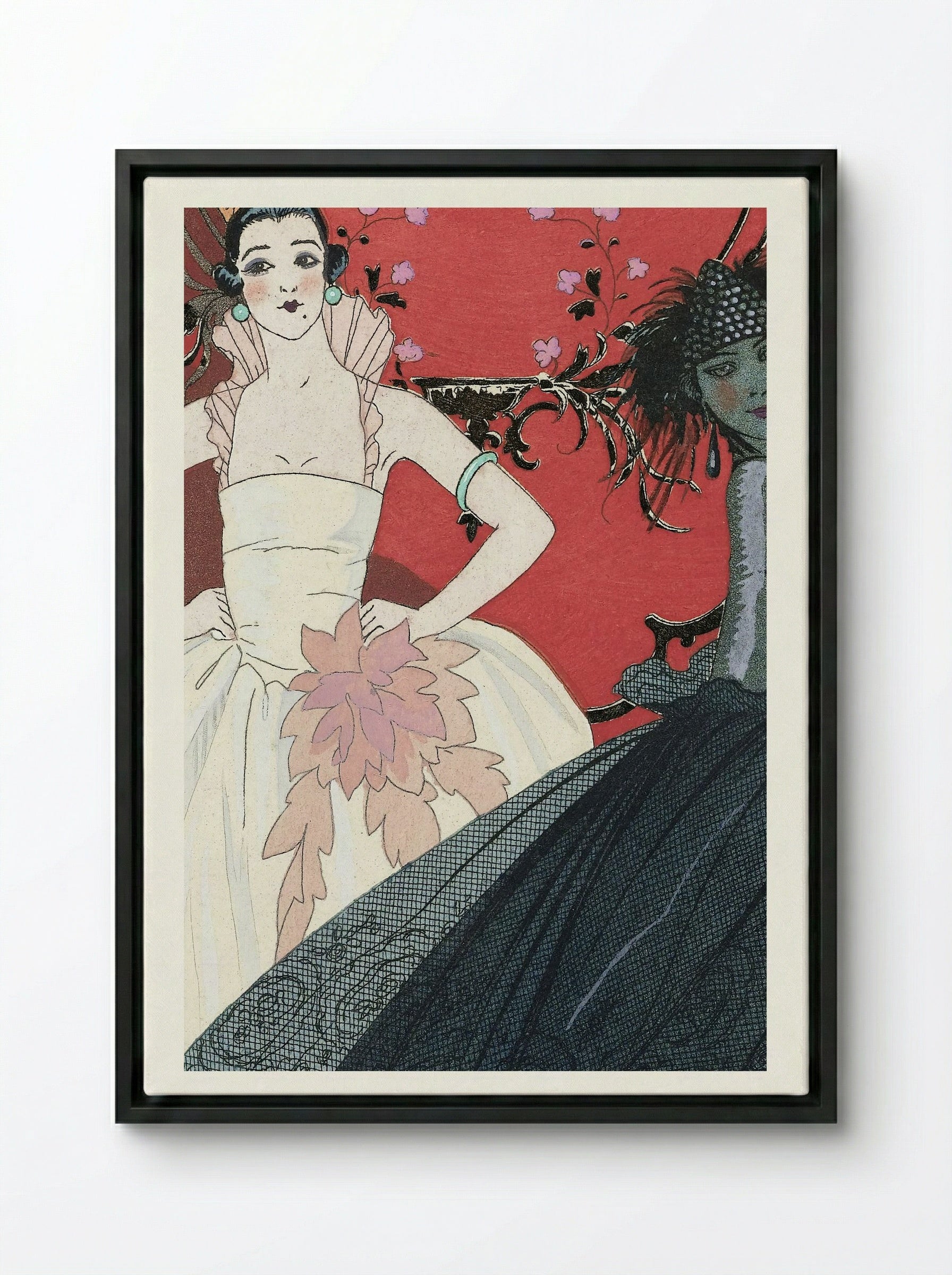 Le Jour et la Nuit - George Barbier - Framed Canvas Black