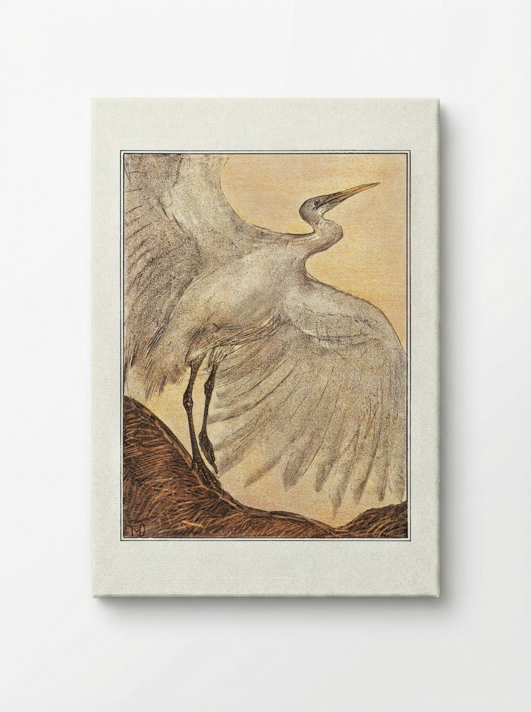 Zilverreiger (Heron) - Theo van Hoytema - Canvas