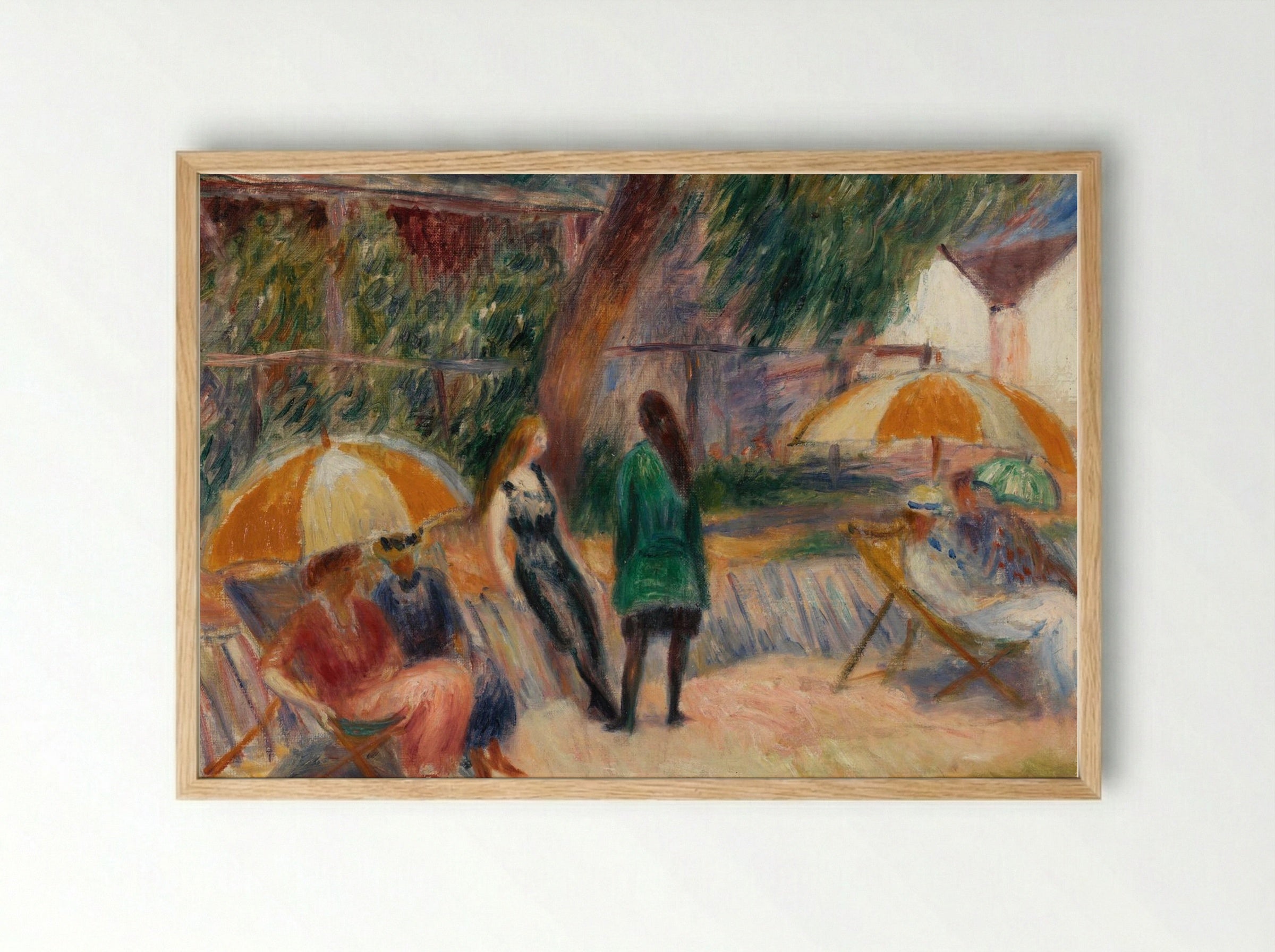 Beach with Figures, Bellport - William James Glackens - Framed Print Wood