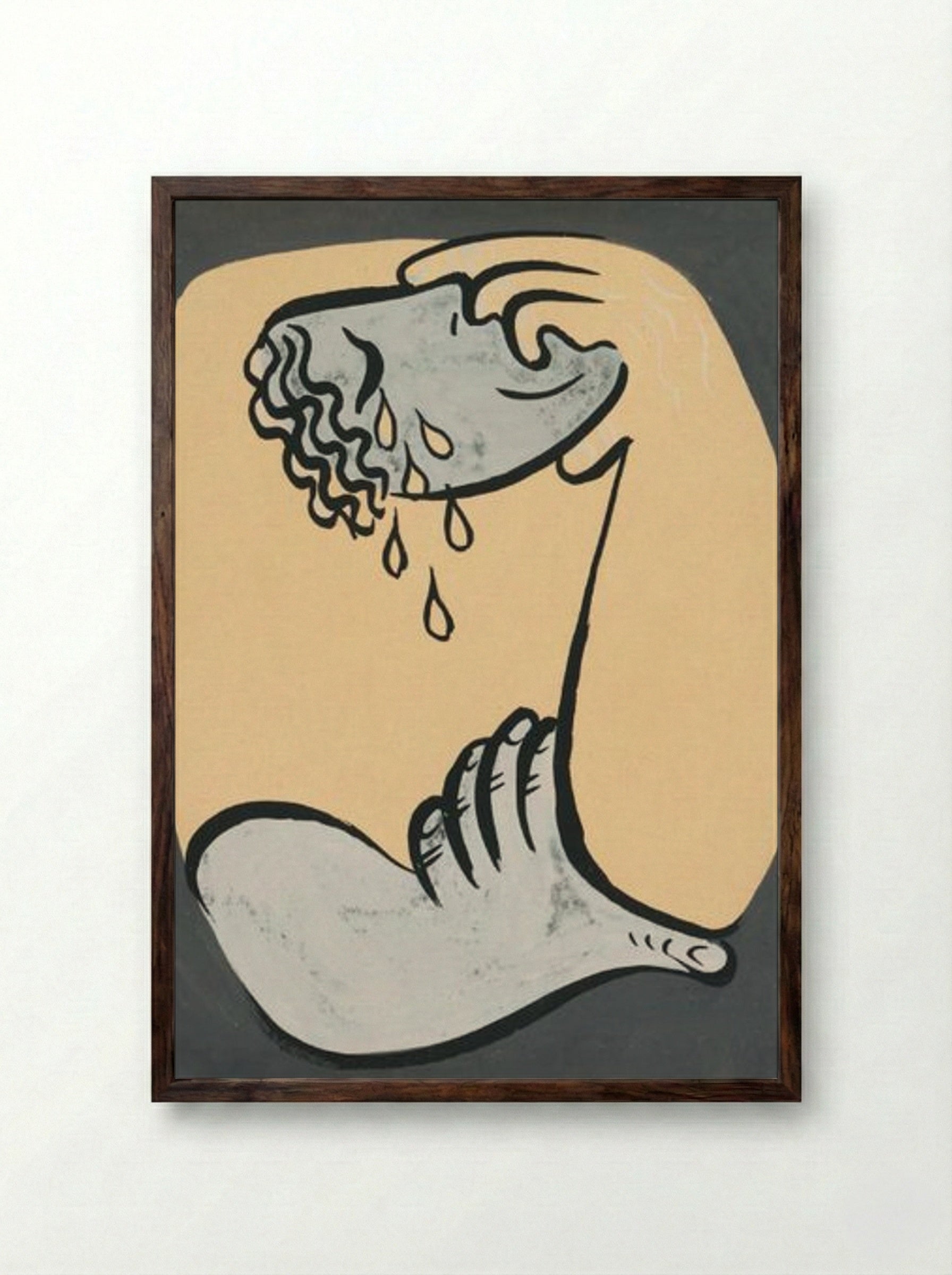 Despair - Mikuláš Galanda - Framed Print Dark Wood