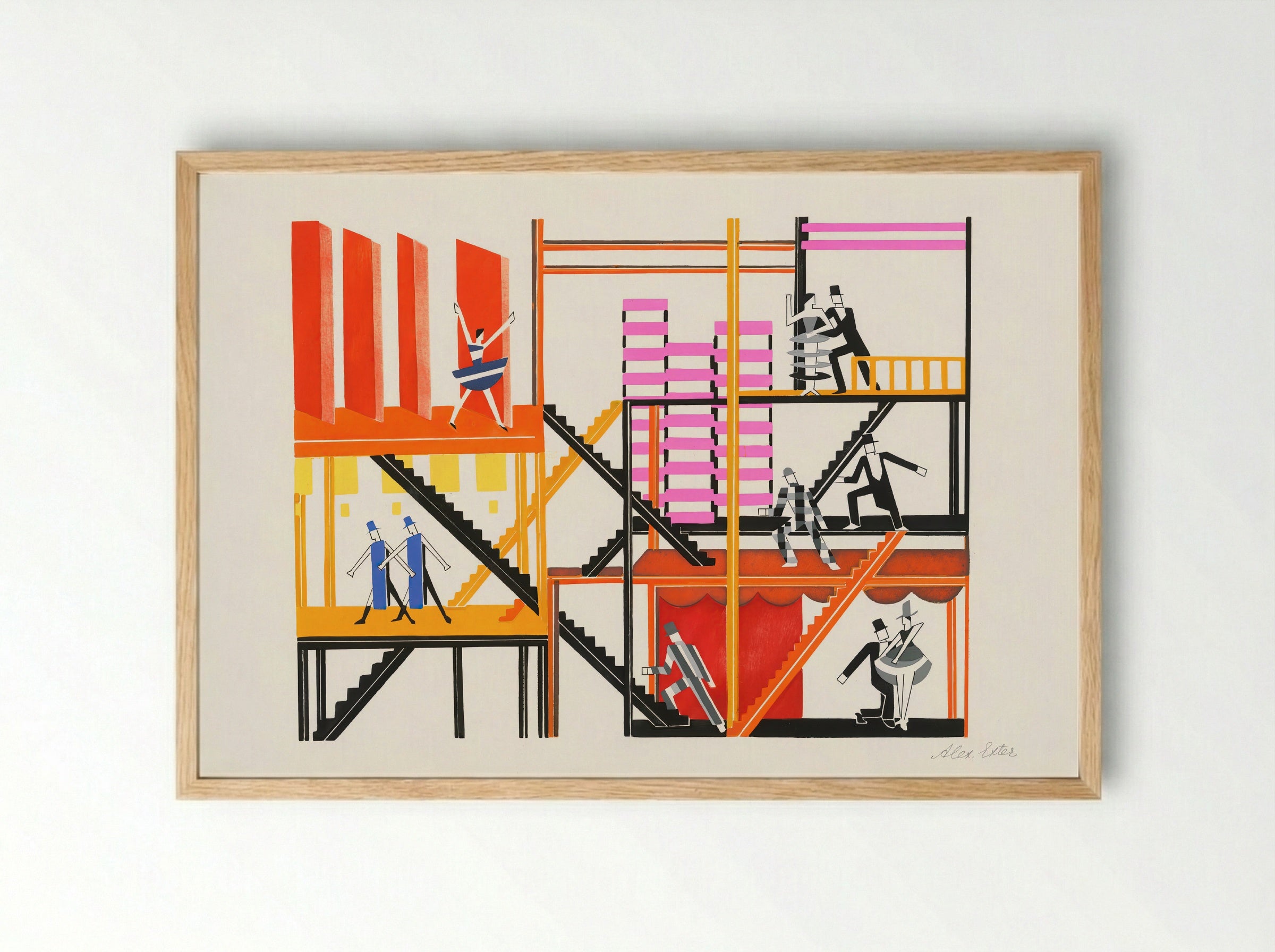 Maquettes de théâtre I-XV - Alexandra Exter - Framed Print Wood