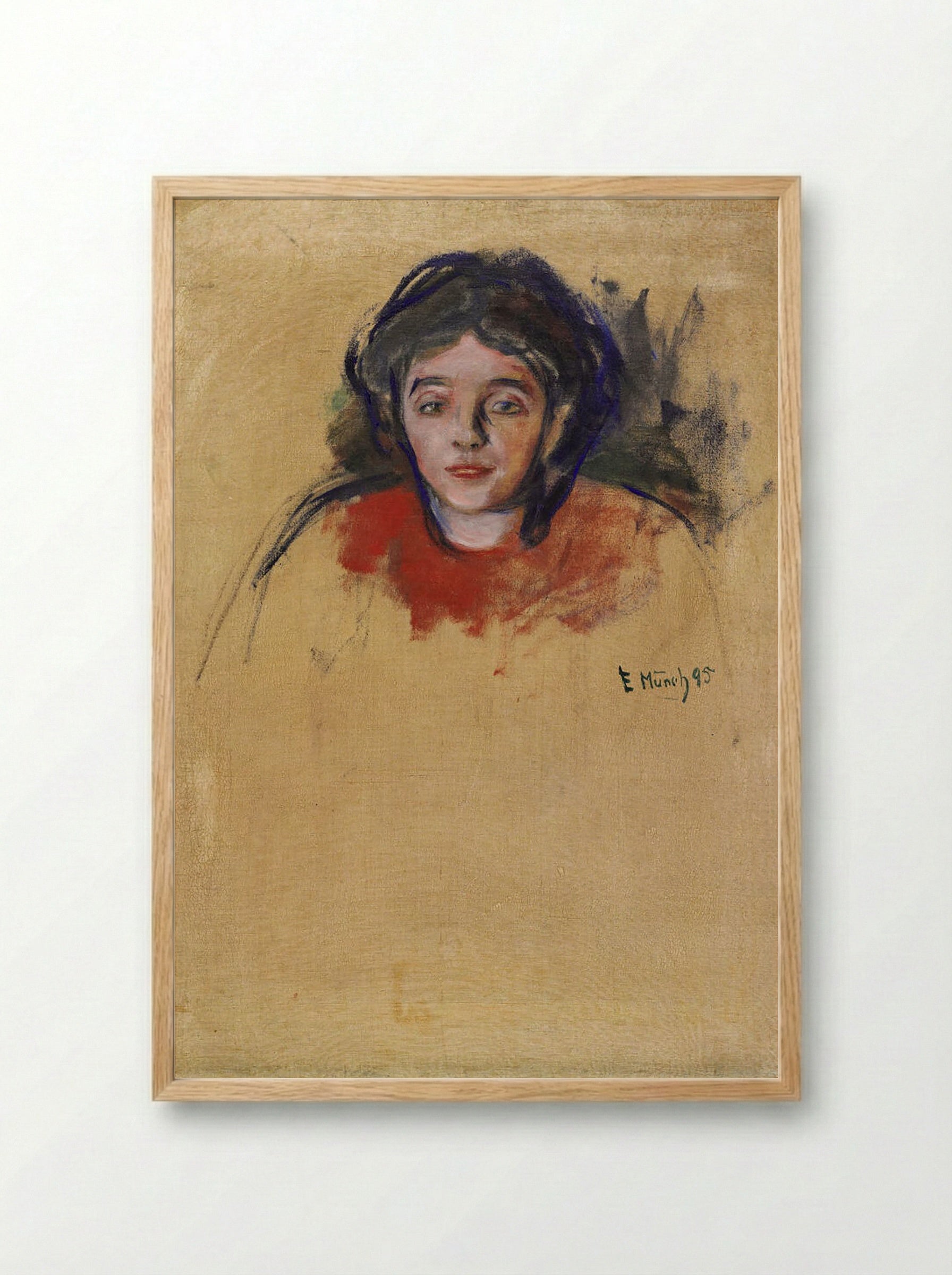 Berlin Model - Edvard Munch - Framed Print Wood