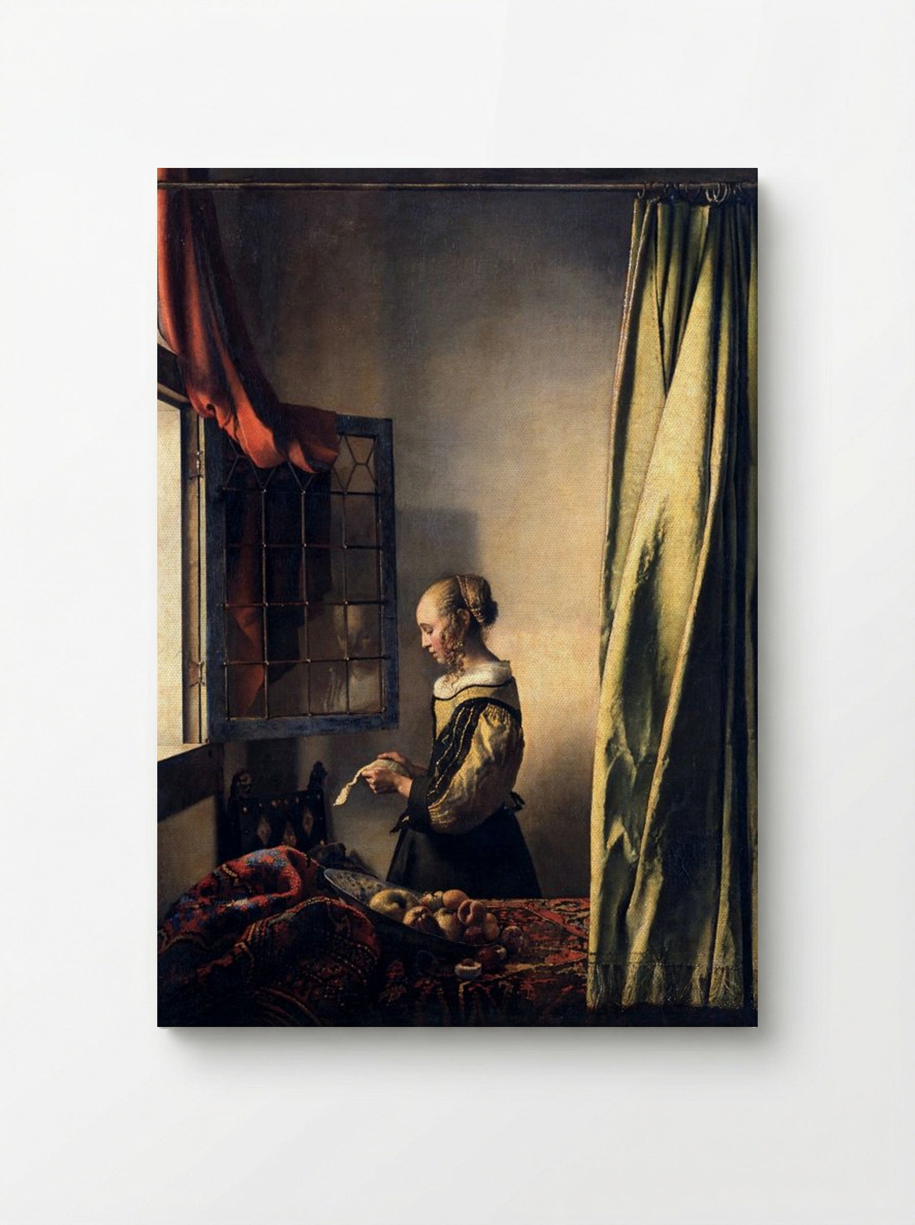 Girl Reading a Letter by an Open Window - Johannes Vermeer - Canvas