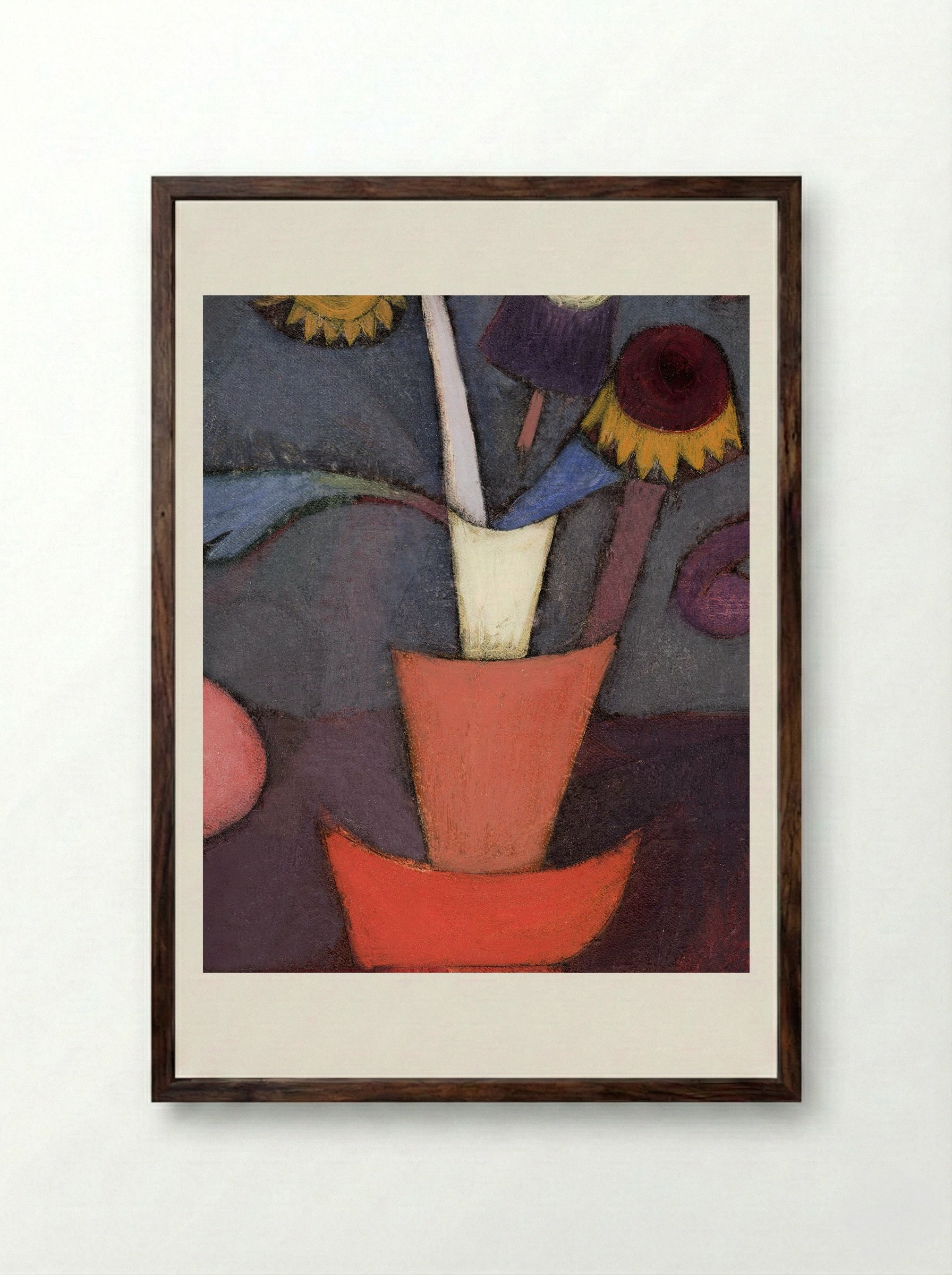 Autumn Flower - Paul Klee - Framed Print Dark Wood