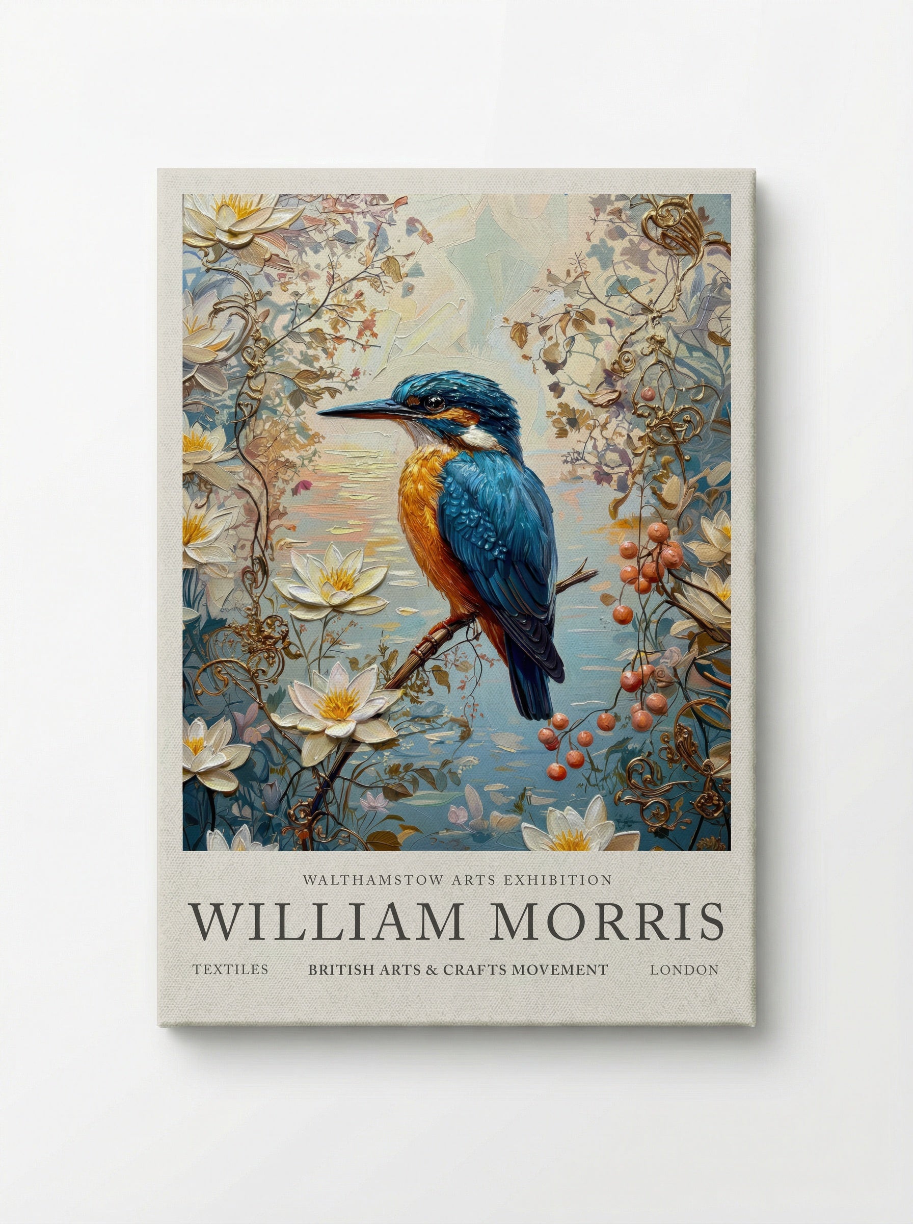 Kingfisher Calm - William Morris - Canvas