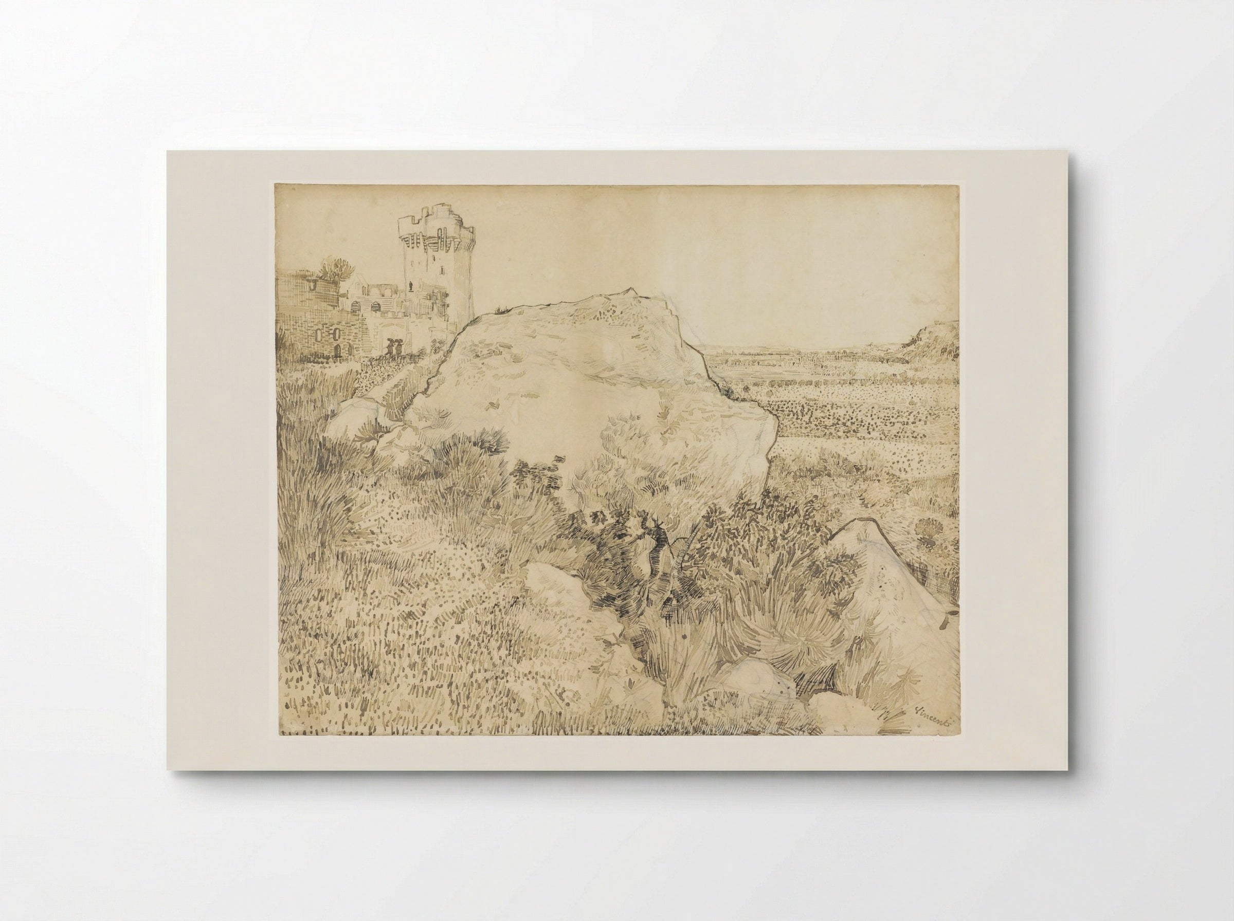 Heuvel met ruïne van Montmajour - Vincent van Gogh - Poster