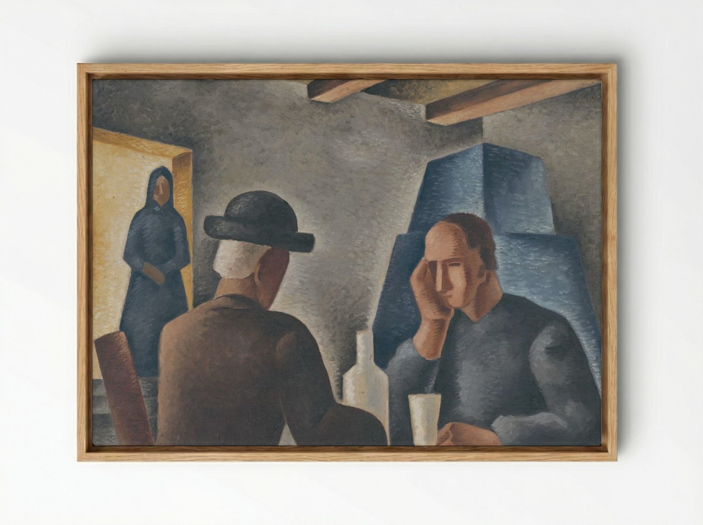 In an Inn - Mikuláš Galanda - Framed Canvas Wood