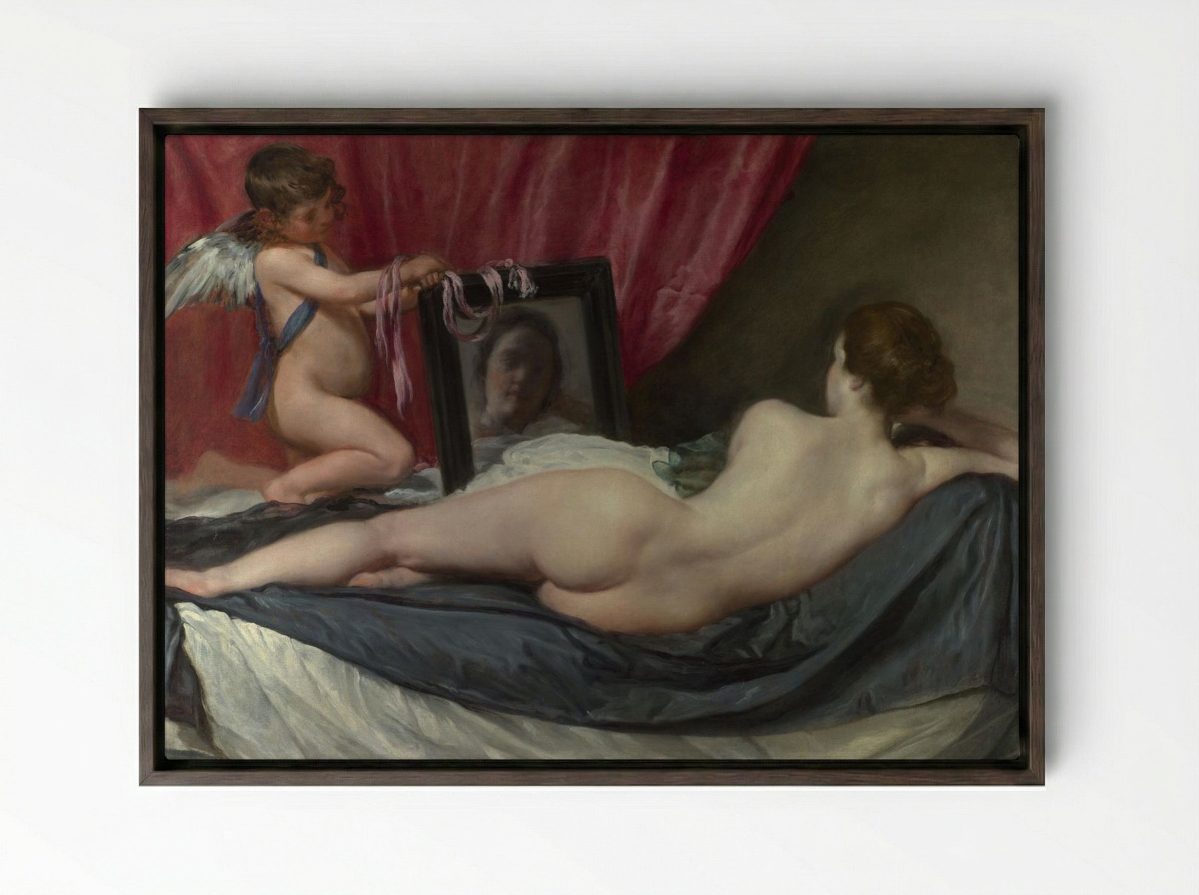 The Rokeby Venus - Diego Velázquez - Framed Canvas Dark Wood