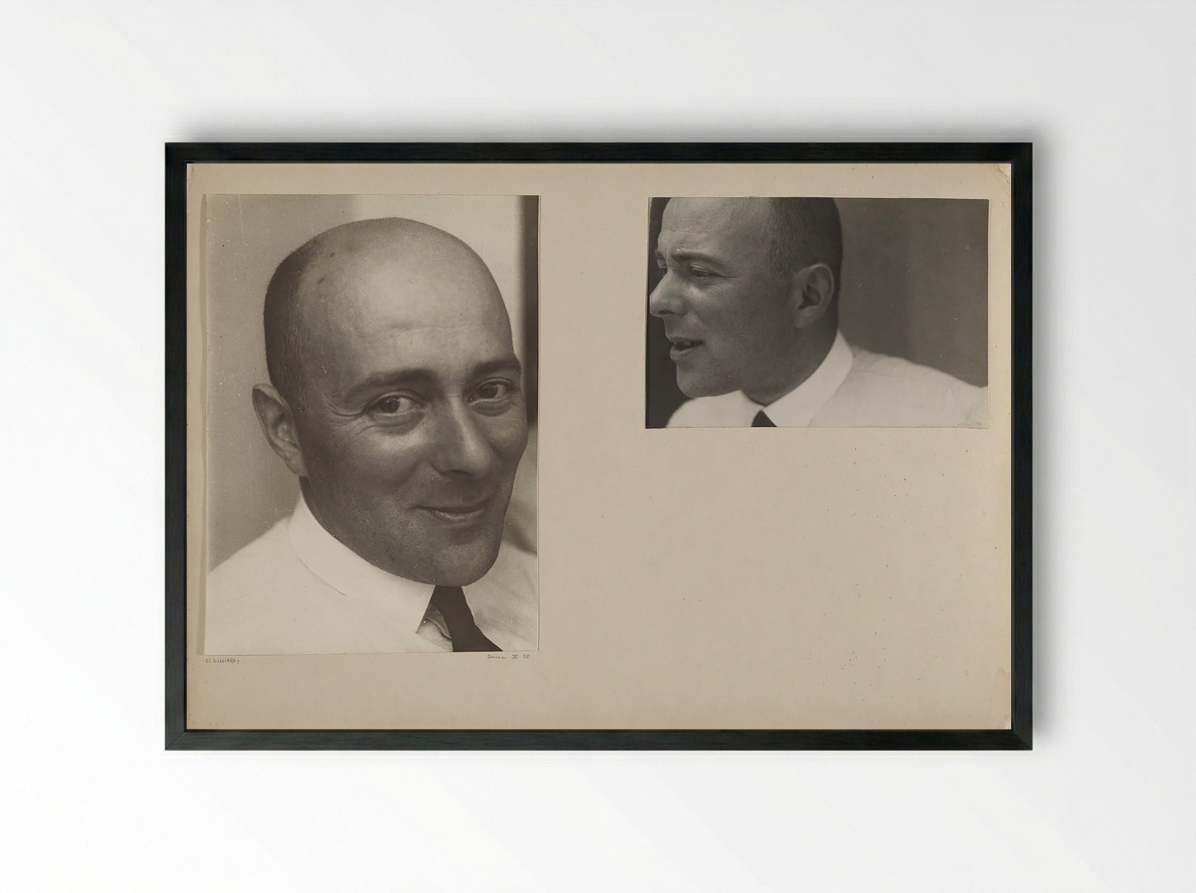 Self-Portrait, Dessau - El Lissitzky - Framed Print Black