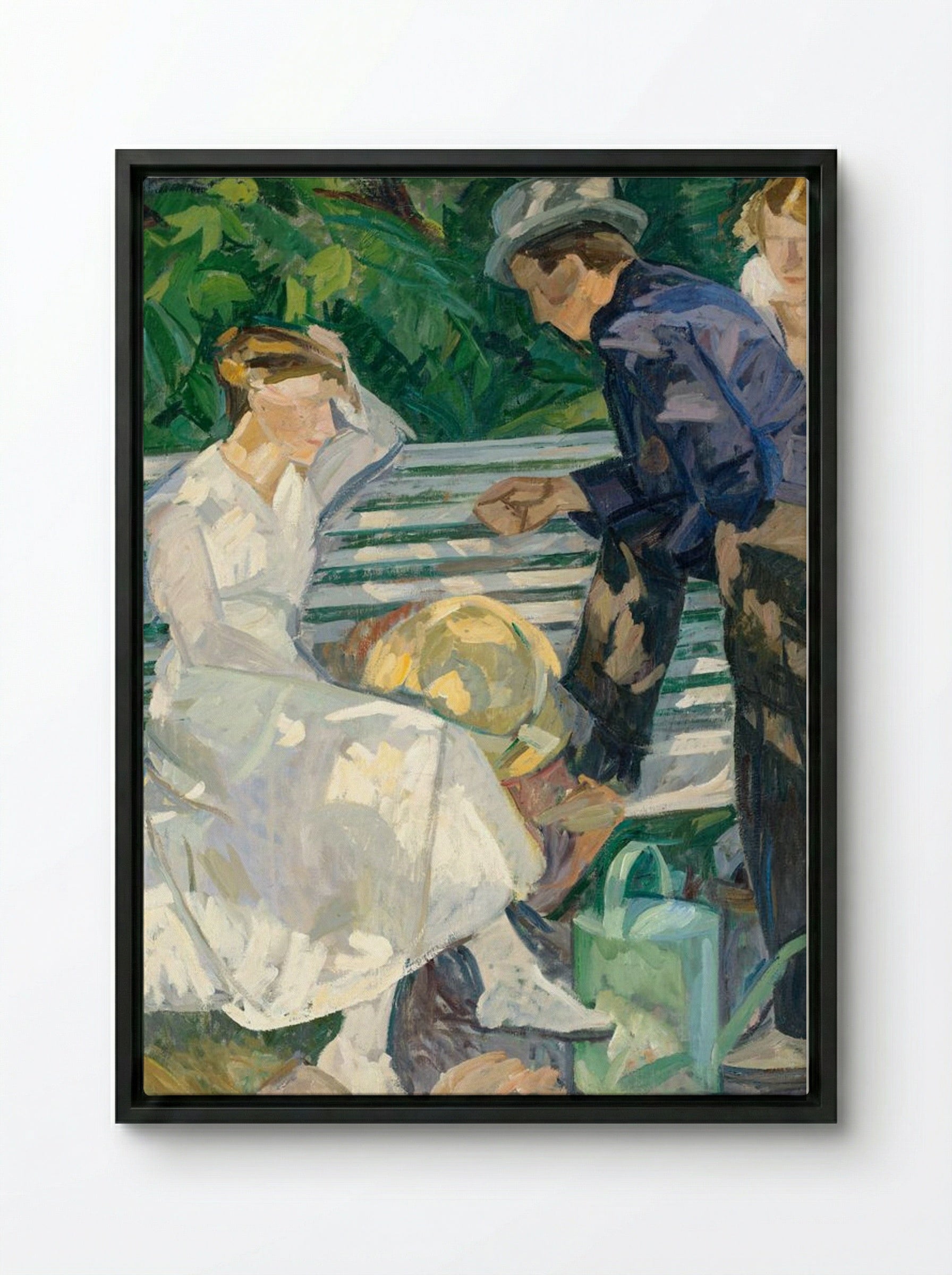 In the Priest's Garden, Christianshåb - Edvard Weie - Framed Canvas Black