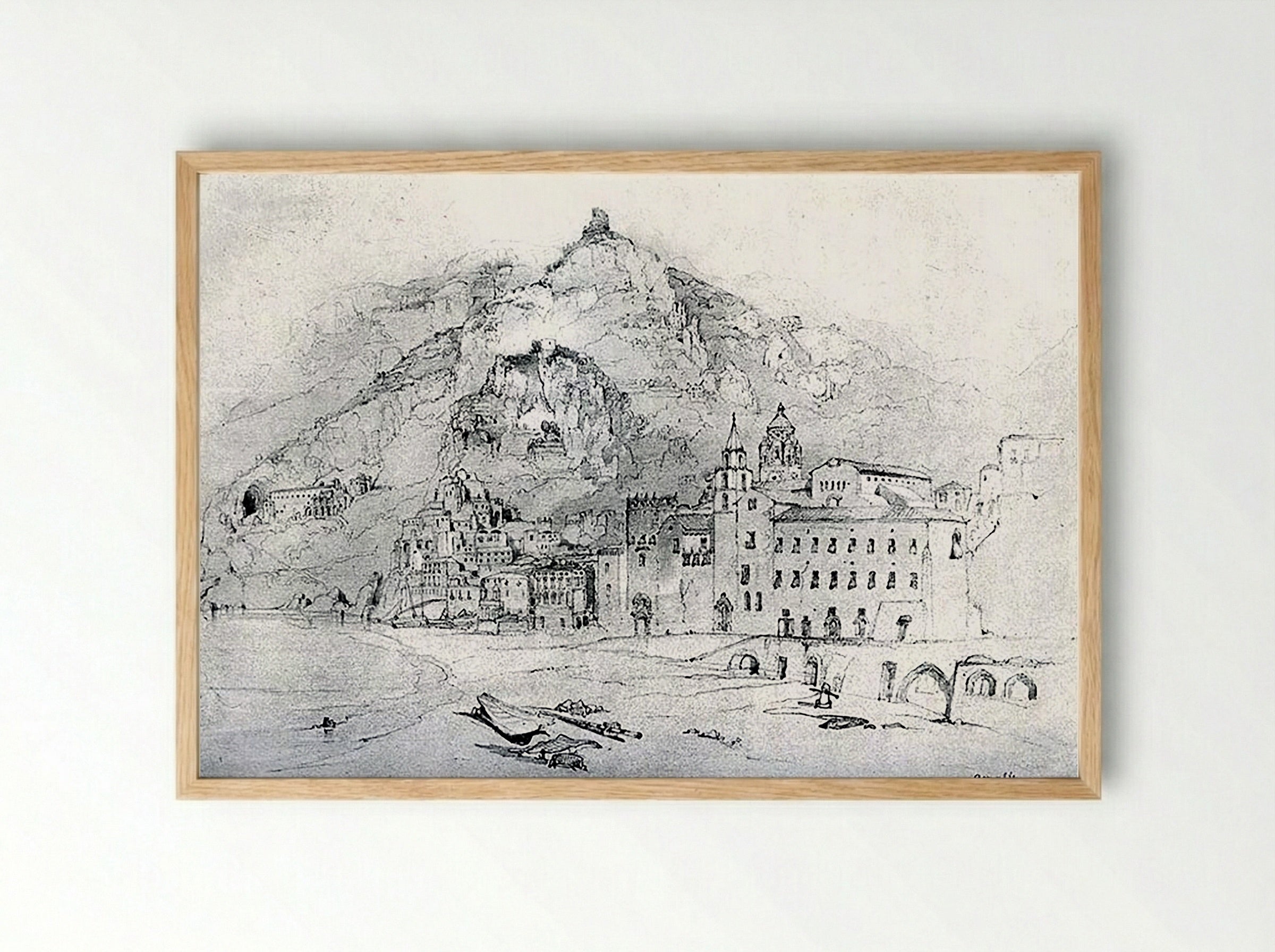 Amalfi - John Ruskin - Framed Print Wood