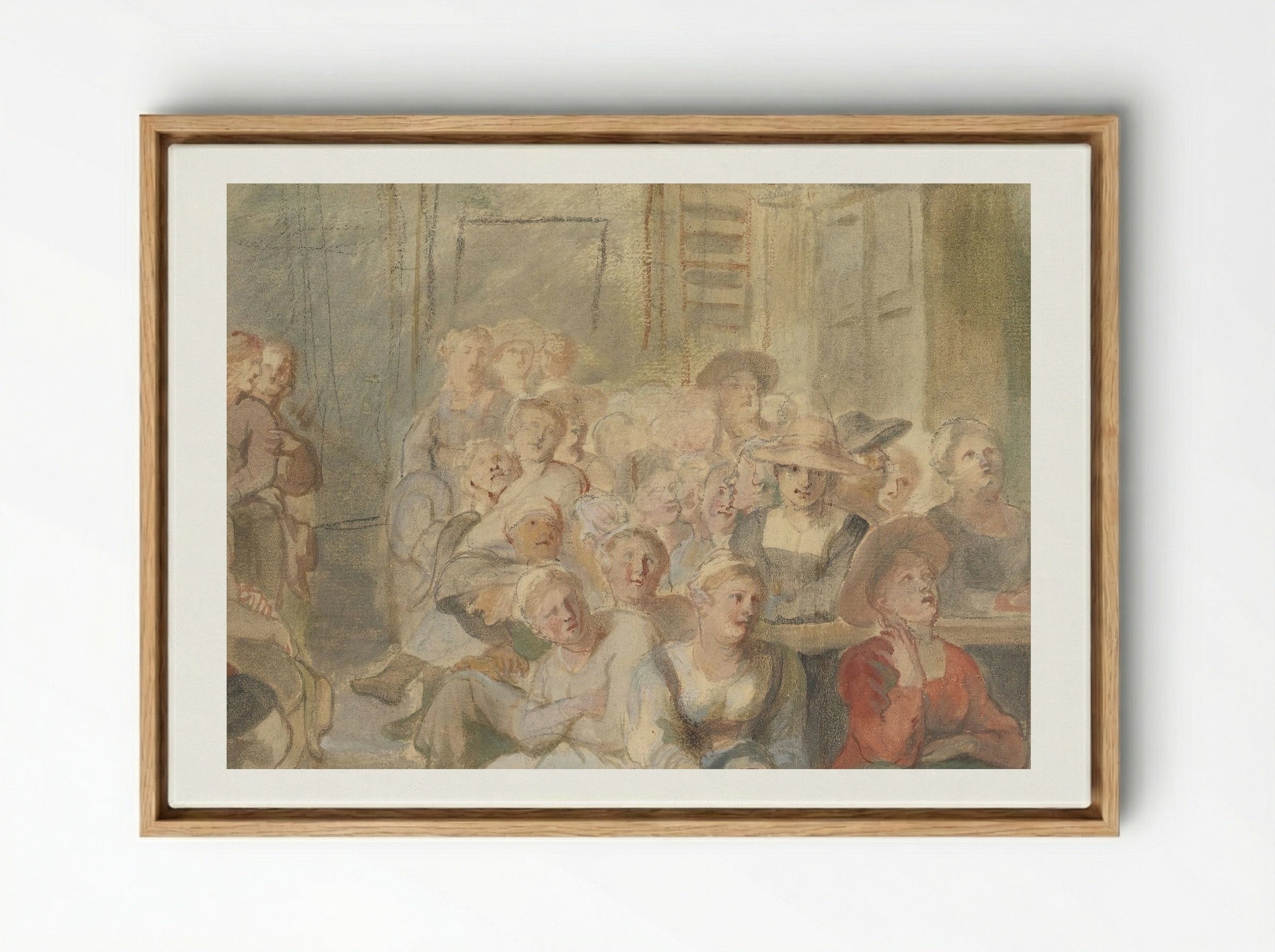A Sermon in a Village Church - Peter Paul Rubens - Framed Canvas Wood