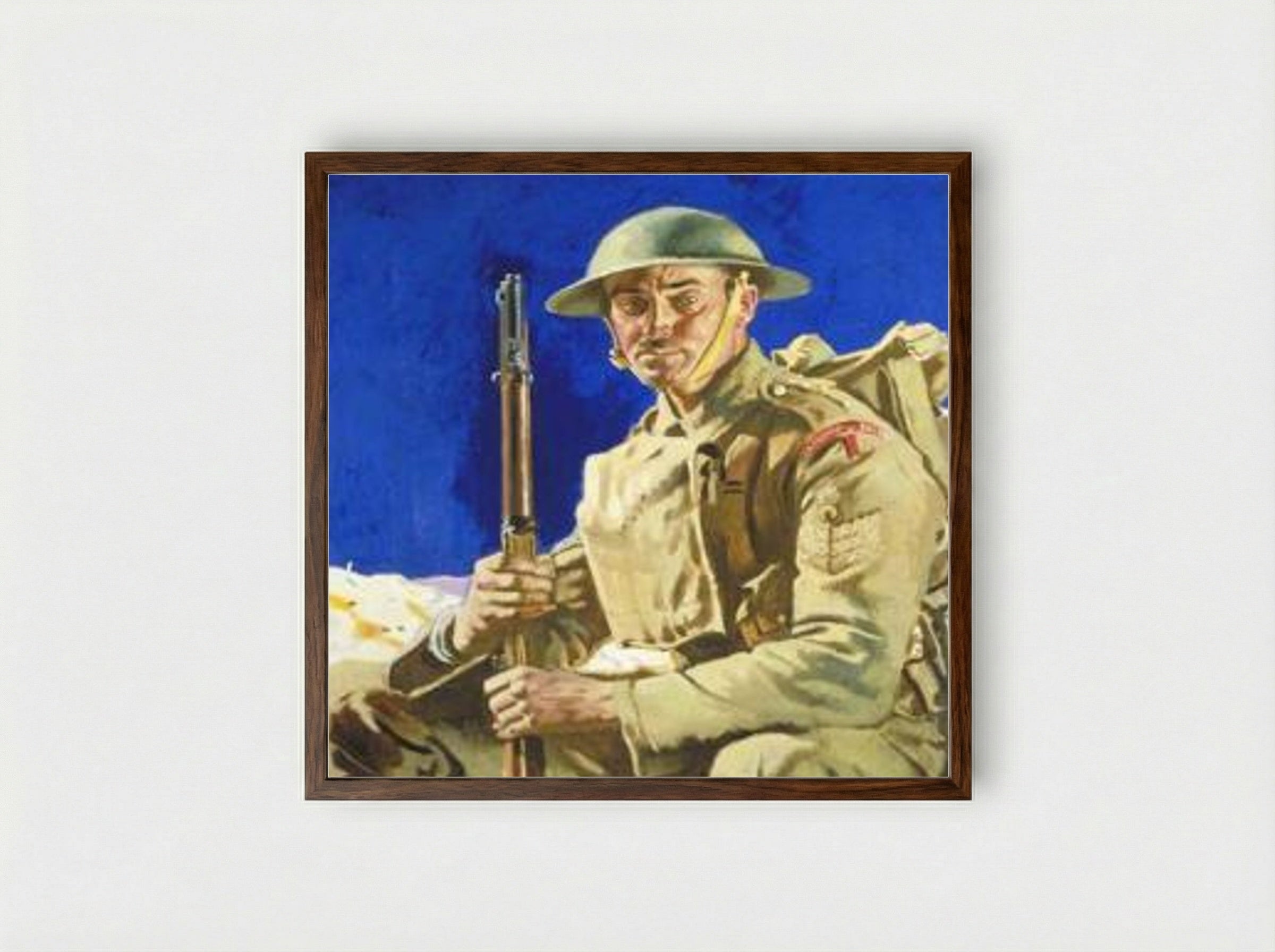 A Grenadier Guardsman, 1917 - William Orpen - Framed Print Dark Wood