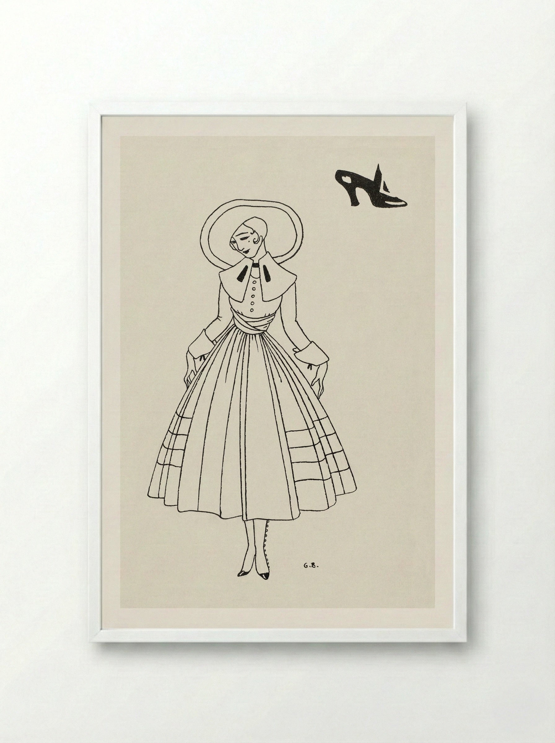 No. 8, 9, p. 26 from Gazette du Bon Ton - George Barbier - Framed Print White