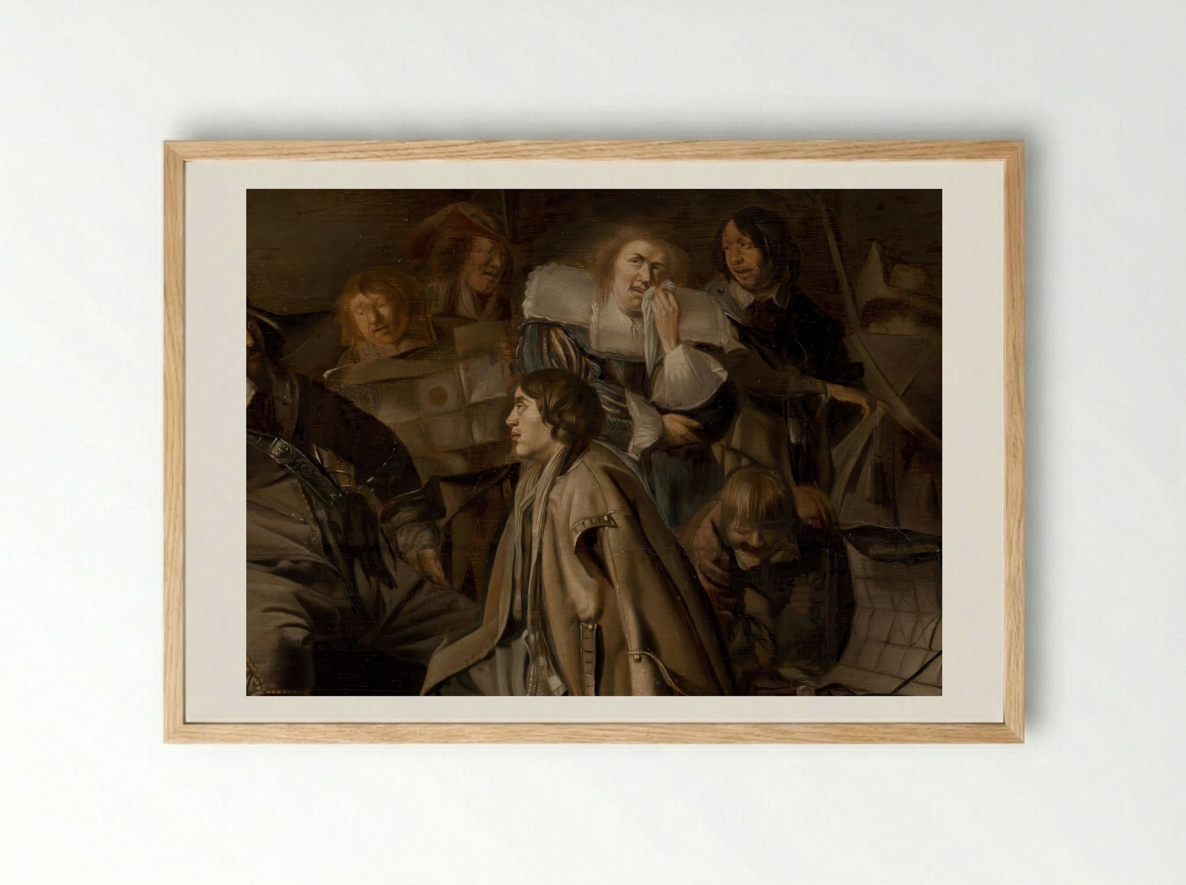 The Questioning of a Prisoner - Pieter Codde - Framed Print Wood