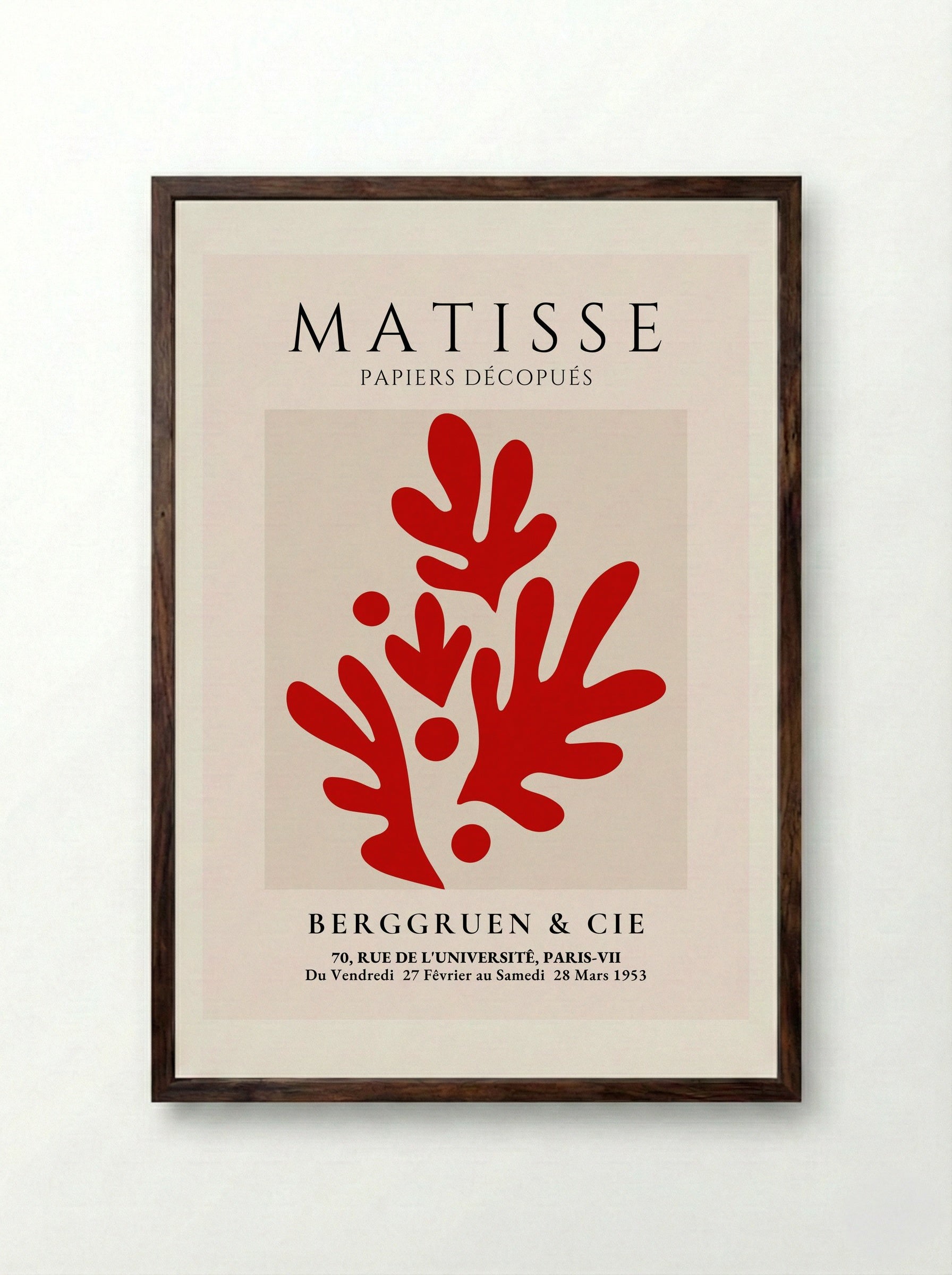 Abstract Composition No. 11 - Henri Matisse - Framed Print Dark Wood