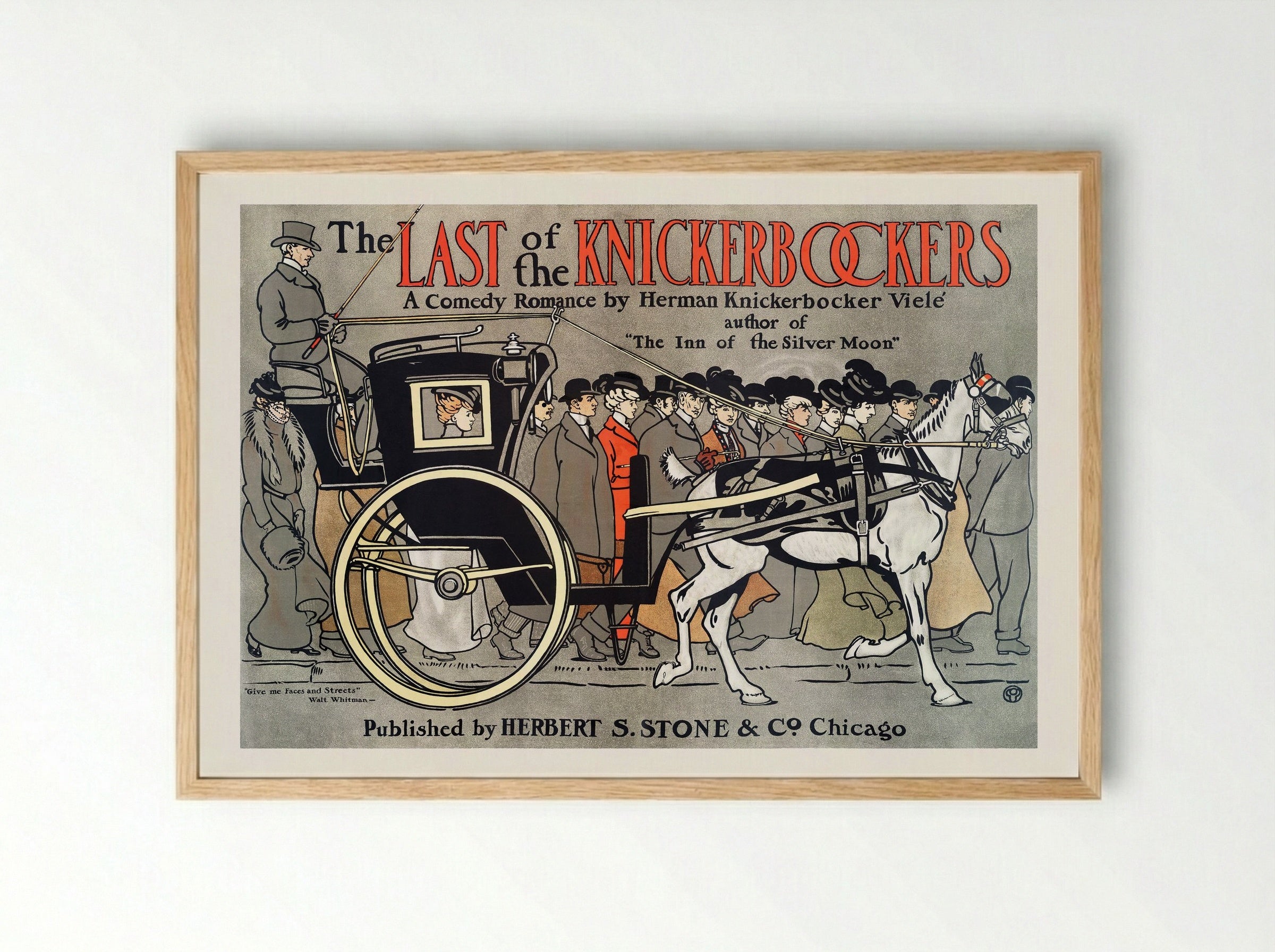 The Last of the Knickerbockers - Edward Penfield - Framed Print Wood