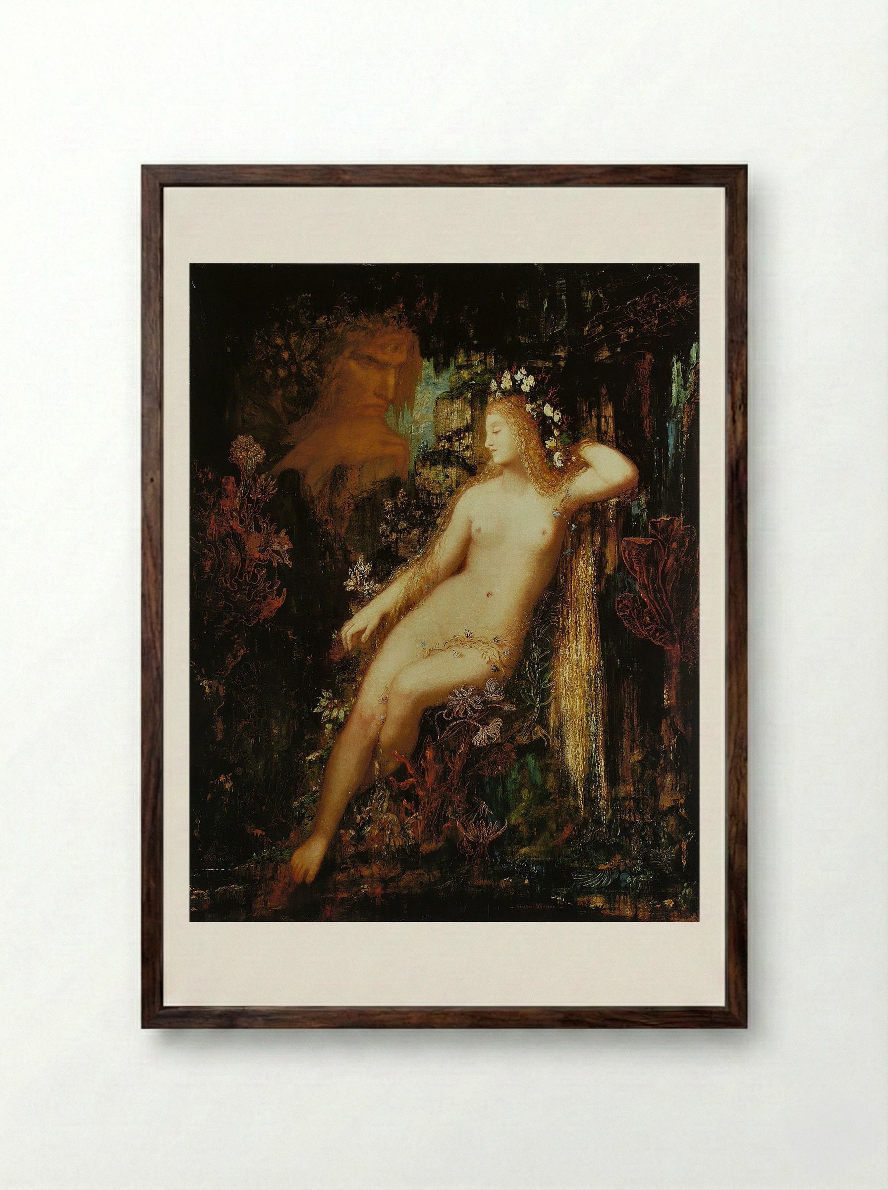 Galatea - Gustave Moreau - Framed Print Dark Wood